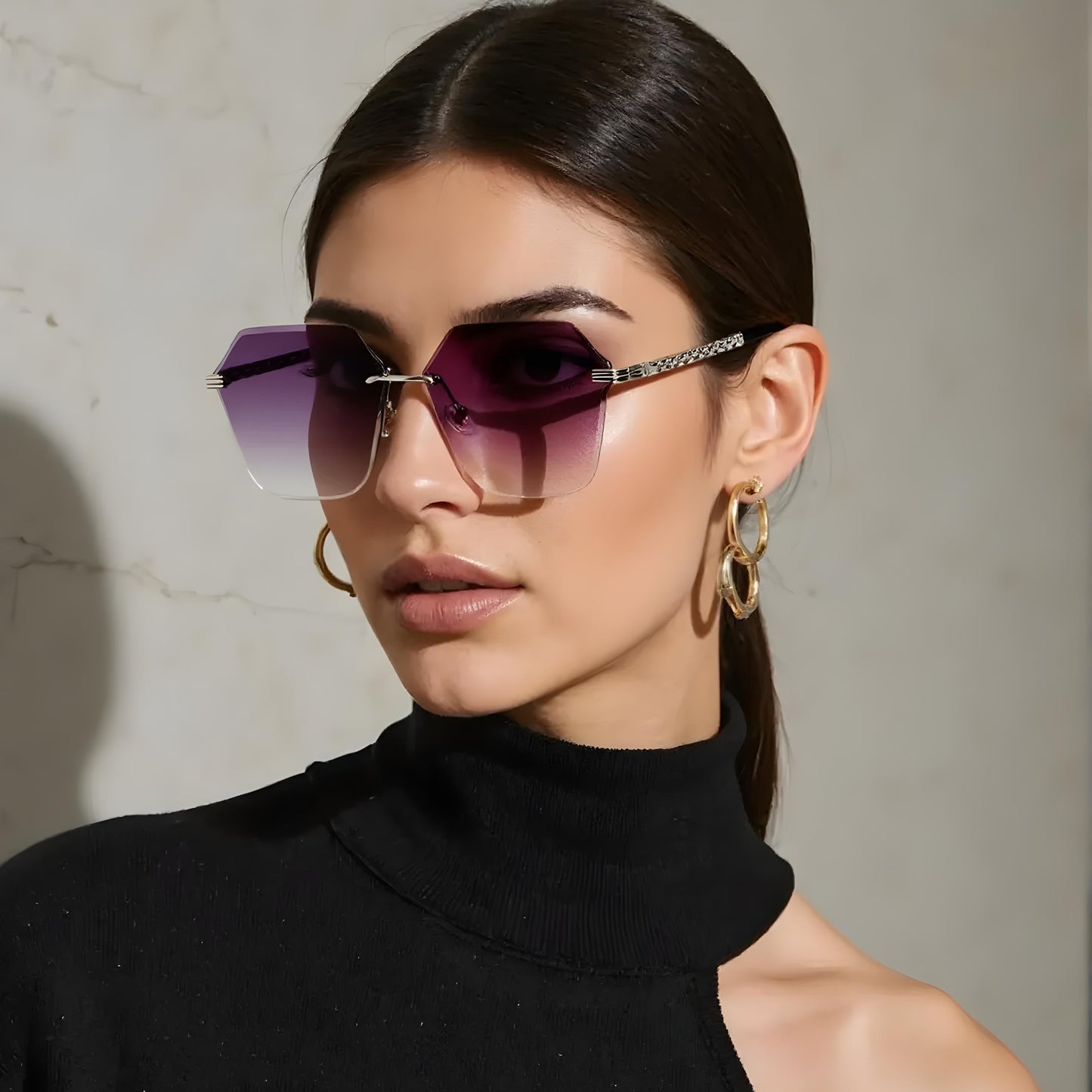 STELLA UNISEX SQUARE METAL SUNGLASSES BY TED SMITH (IN 3 COLORS)