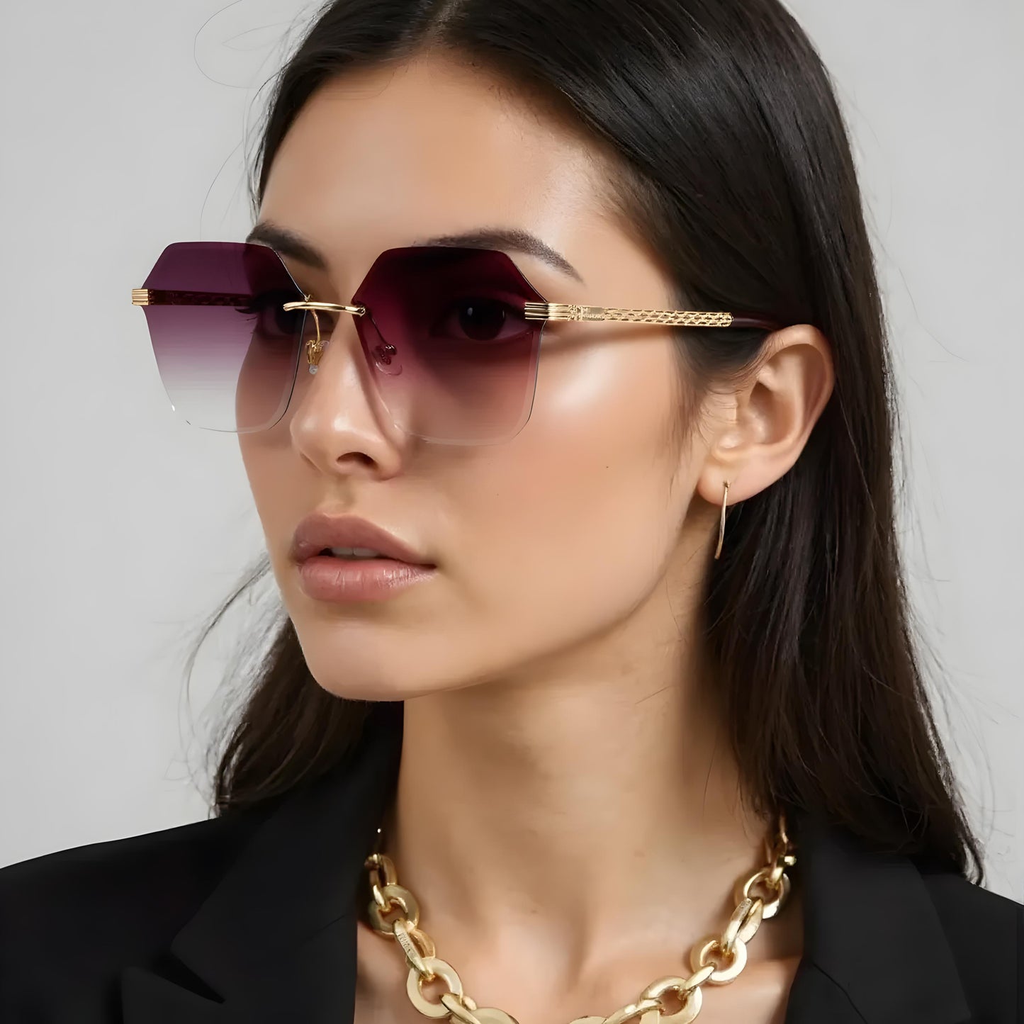 STELLA UNISEX SQUARE METAL SUNGLASSES BY TED SMITH (IN 3 COLORS)