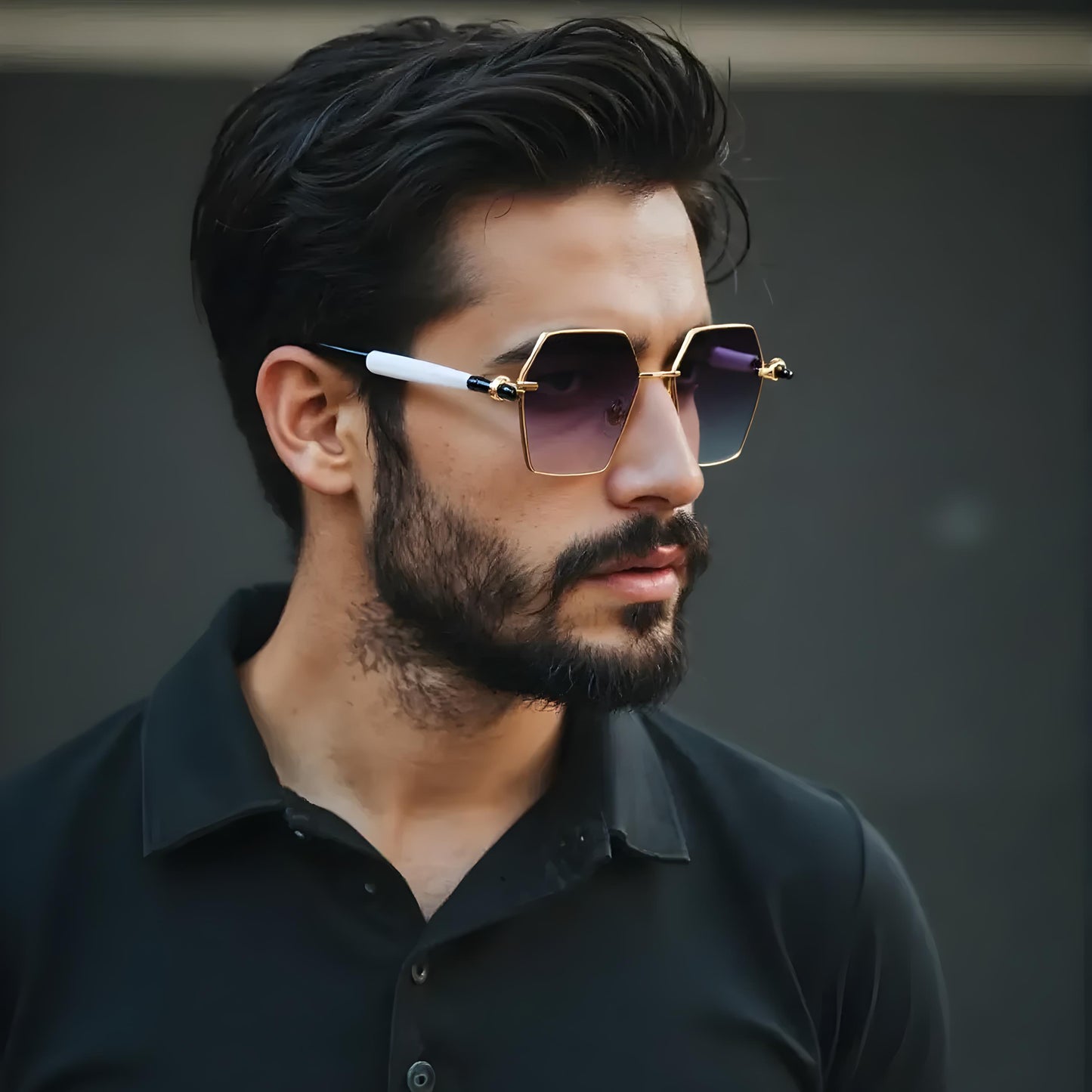 ADIE UNISEX HEXAGON METAL SUNGLASSES BY TED SMITH (IN 4 COLORS)
