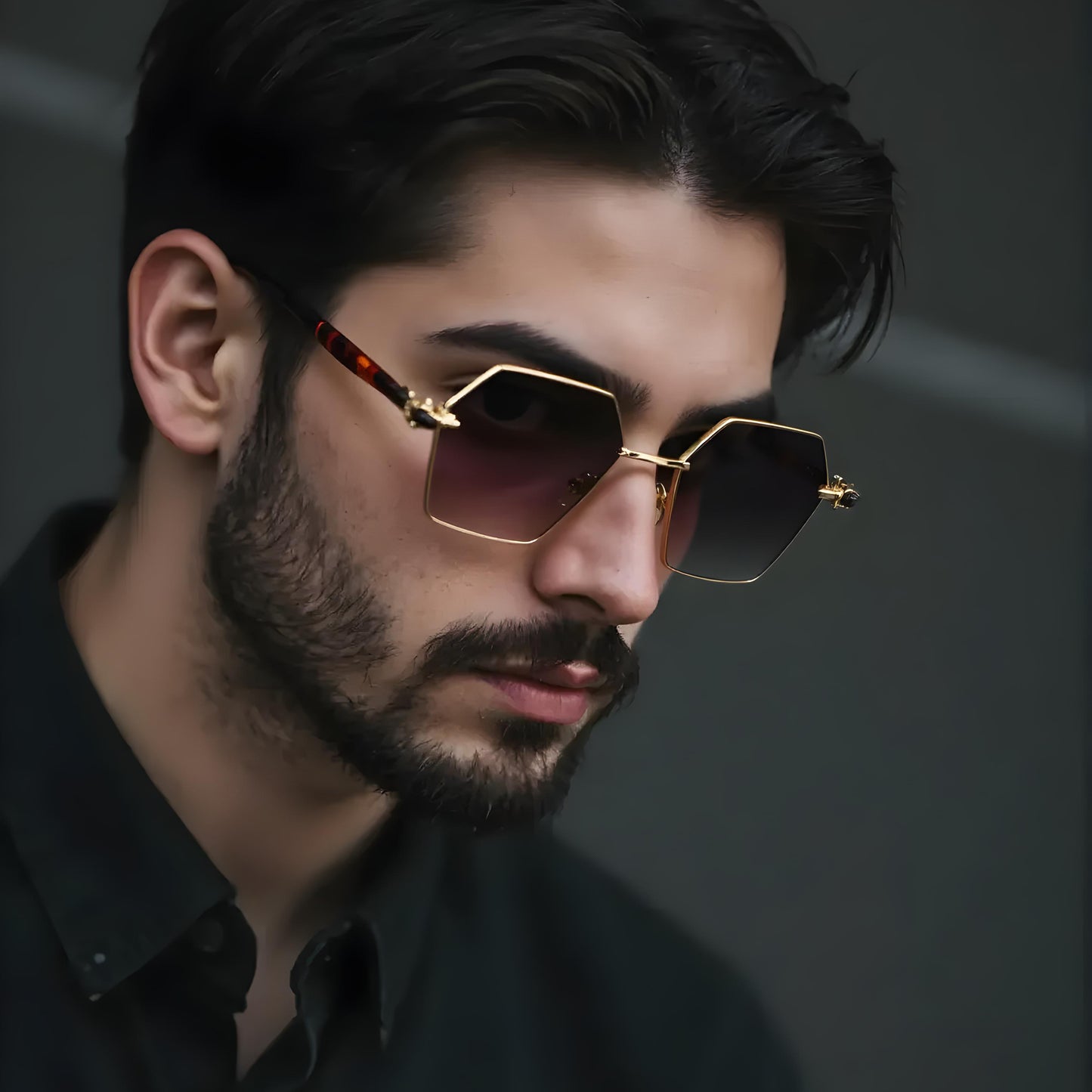 ADIE UNISEX HEXAGON METAL SUNGLASSES BY TED SMITH (IN 4 COLORS)