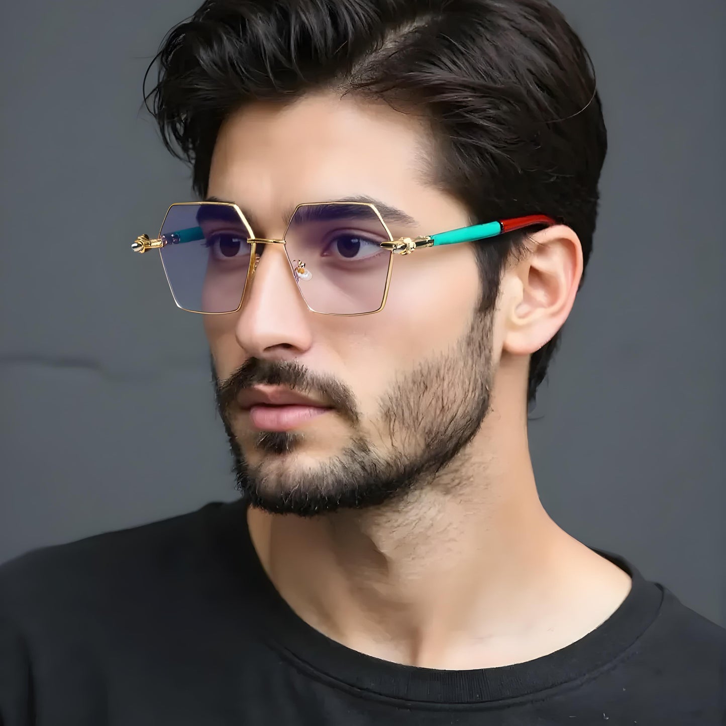 ADIE UNISEX HEXAGON METAL SUNGLASSES BY TED SMITH (IN 4 COLORS)