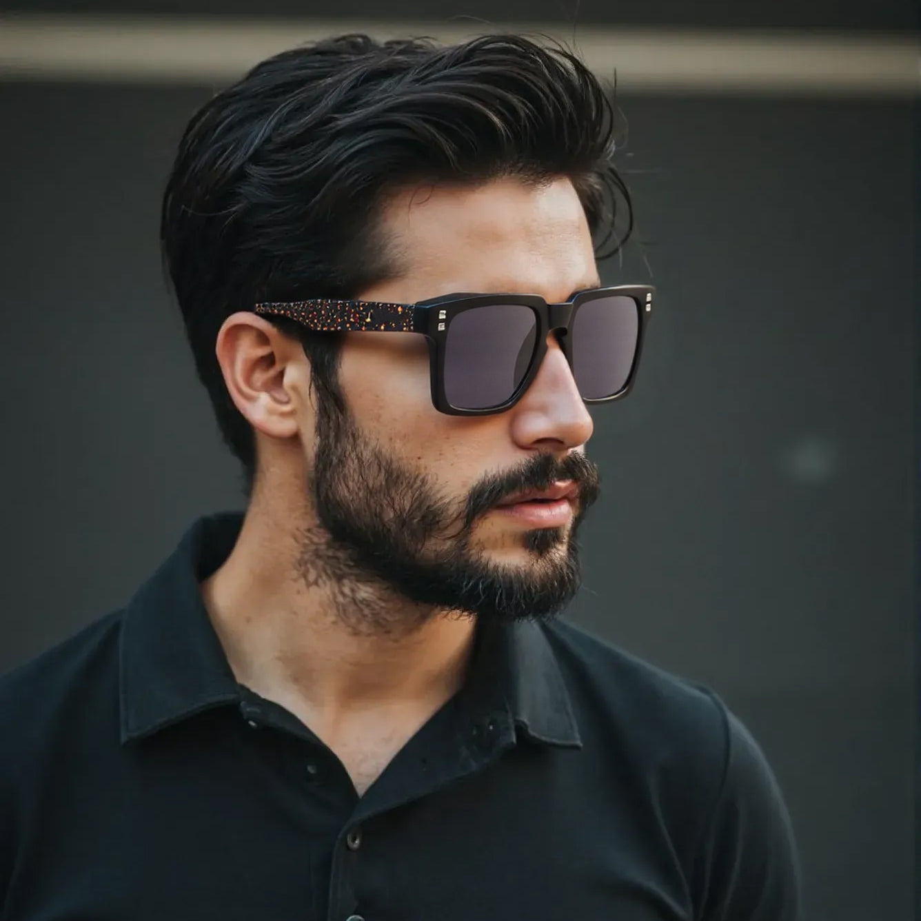 SUN-ALICE UNISEX SQUARE ACETATE SUNGLASSES WITH POLARIZED LENS BY TED SMITH (IN 4 COLORS)
