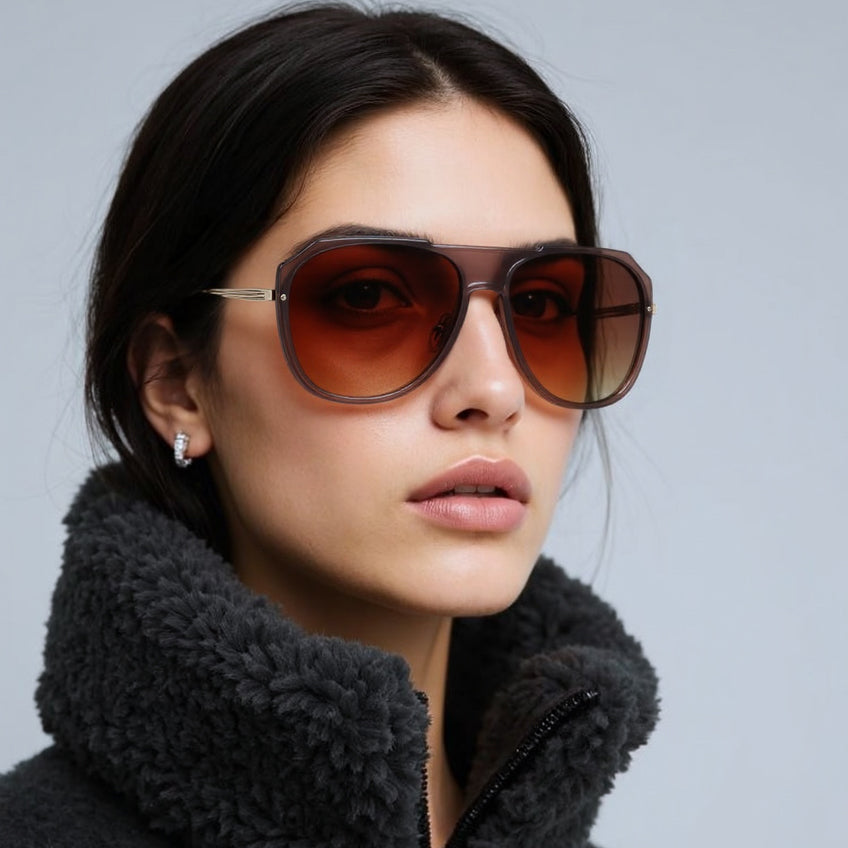 DITTA UNISEX AVIATOR METAL WITH TR90 SUNGLASSES WITH POLARIZED LENS BY TED SMITH (IN 8 COLORS)