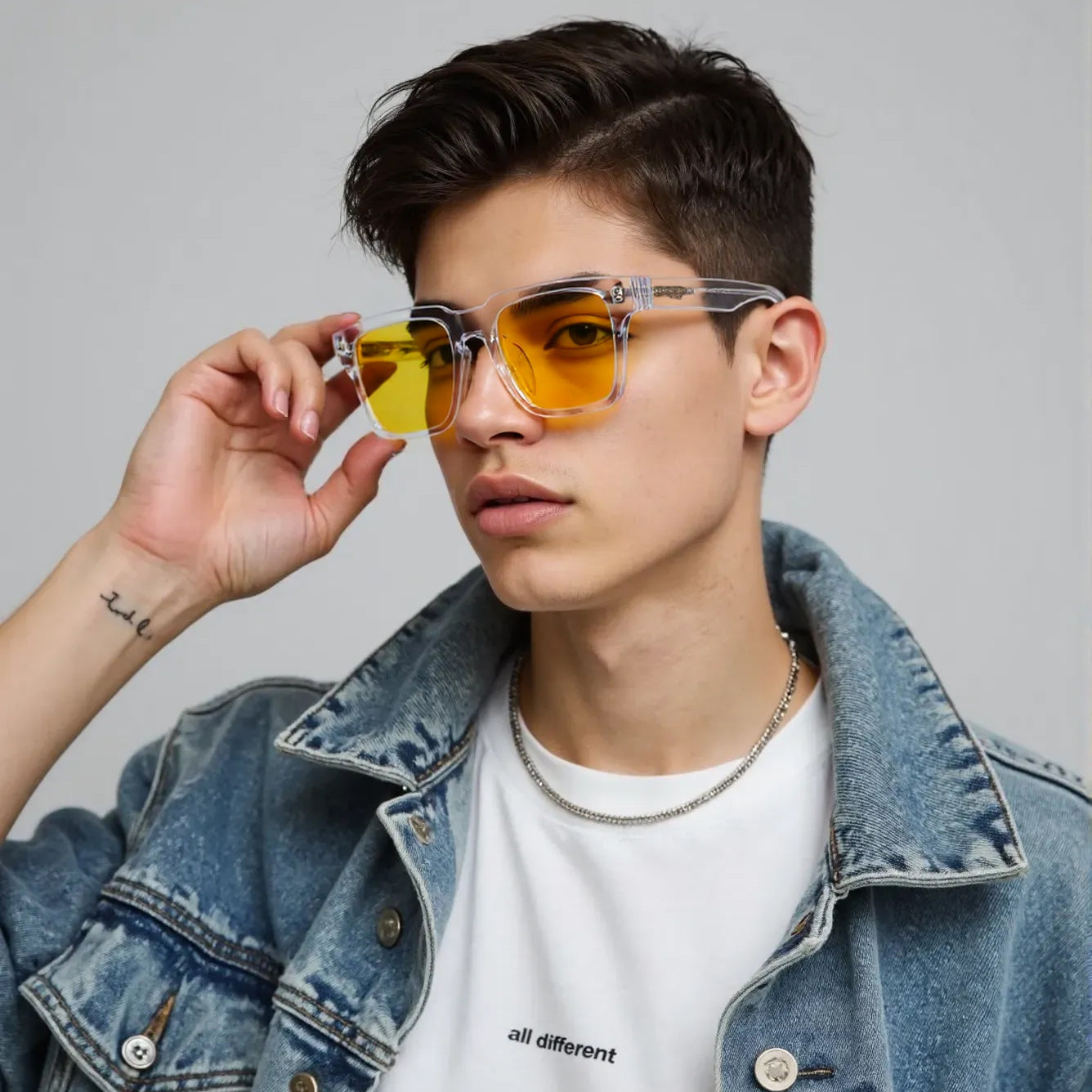 SUN-ALICE UNISEX SQUARE ACETATE SUNGLASSES WITH POLARIZED LENS BY TED SMITH (IN 4 COLORS)