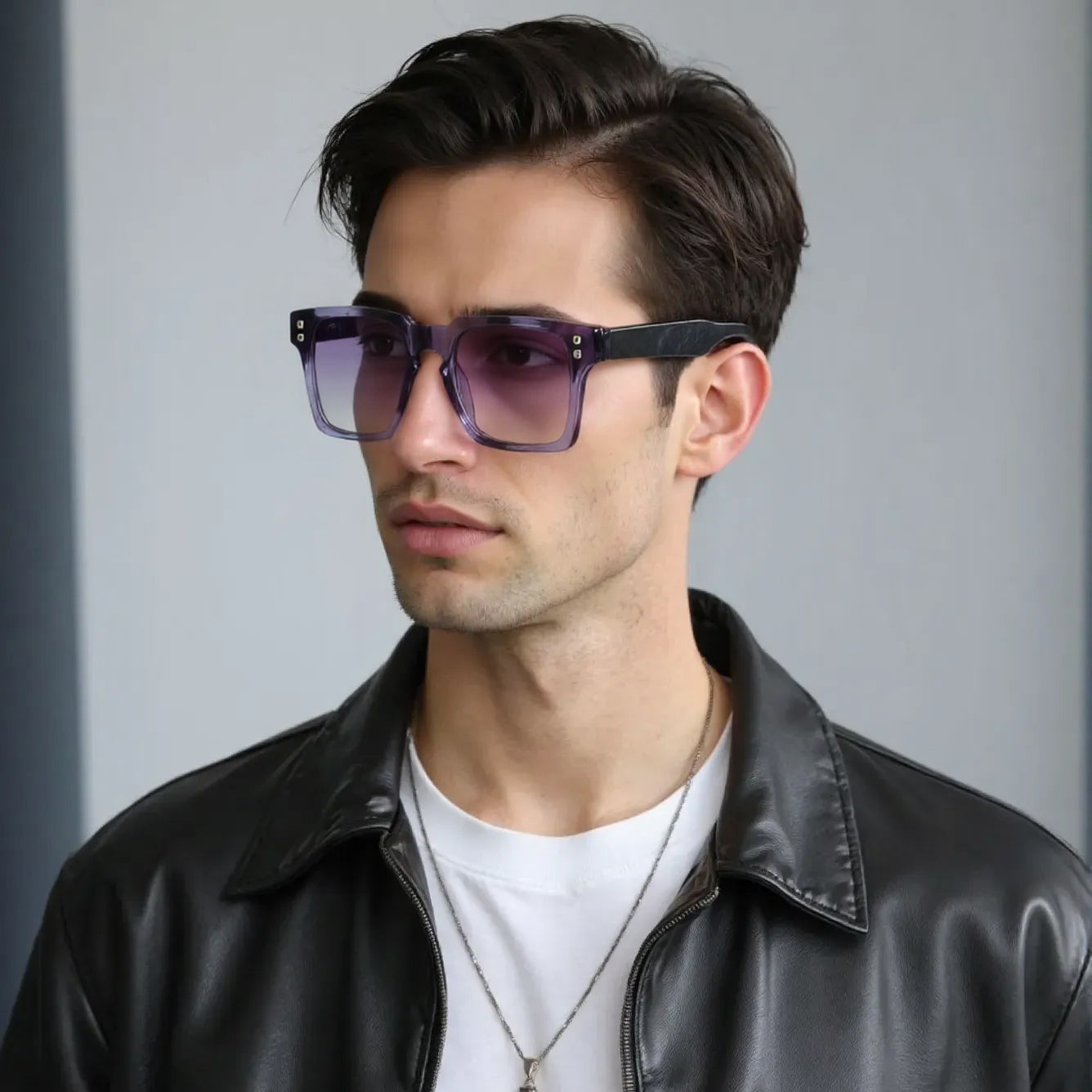 SUN-ALICE UNISEX SQUARE ACETATE SUNGLASSES WITH POLARIZED LENS BY TED SMITH (IN 4 COLORS)