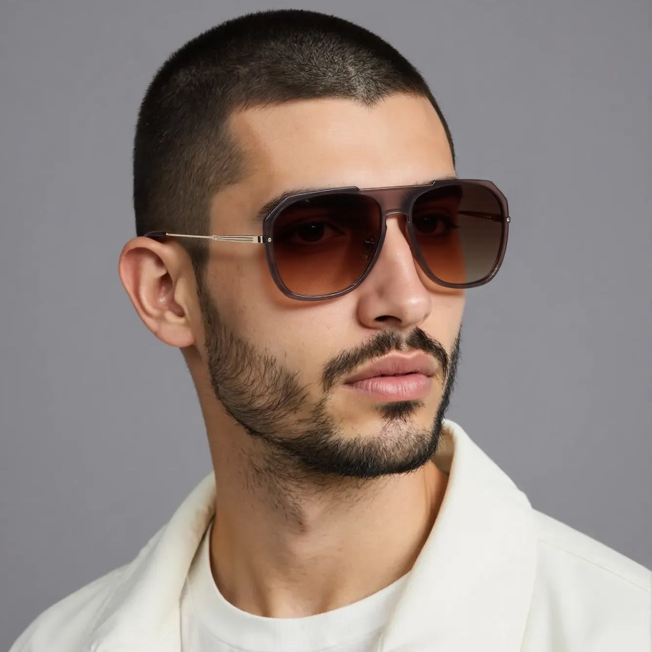 DITTA UNISEX AVIATOR METAL WITH TR90 SUNGLASSES WITH POLARIZED LENS BY TED SMITH (IN 8 COLORS)