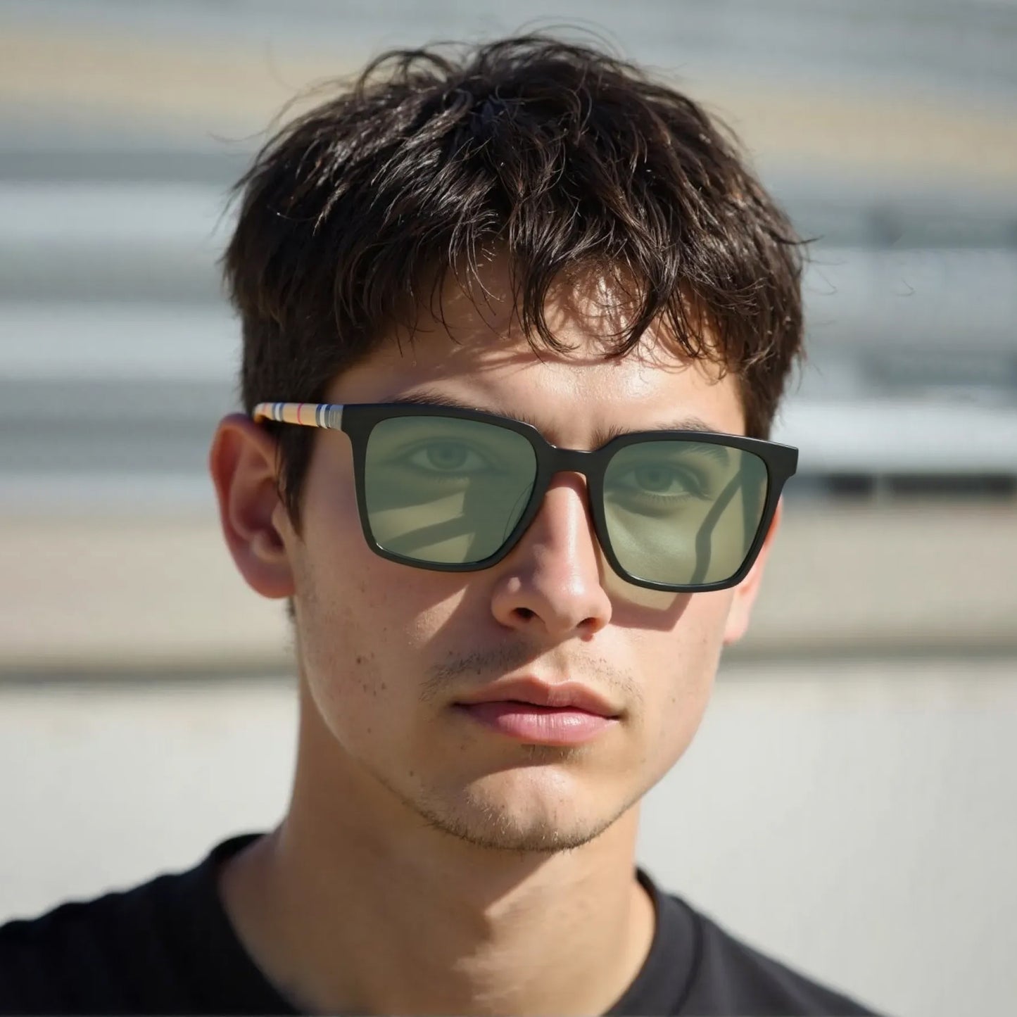 SUN-HARVEY UNISEX WAYFARER ACETATE SUNGLASSES WITH POLARIZED LENS BY TED SMITH (IN 6 COLORS)