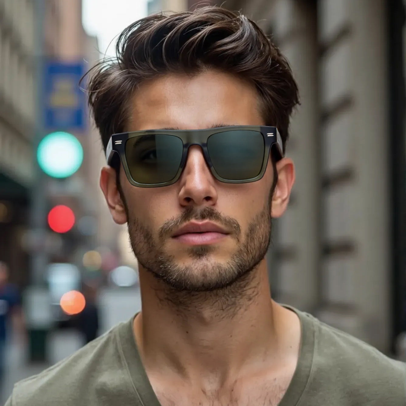 SUN-BOYD UNISEX SQUARE ACETATE SUNGLASSES WITH POLARIZED LENS BY TED SMITH (IN 6 COLORS)