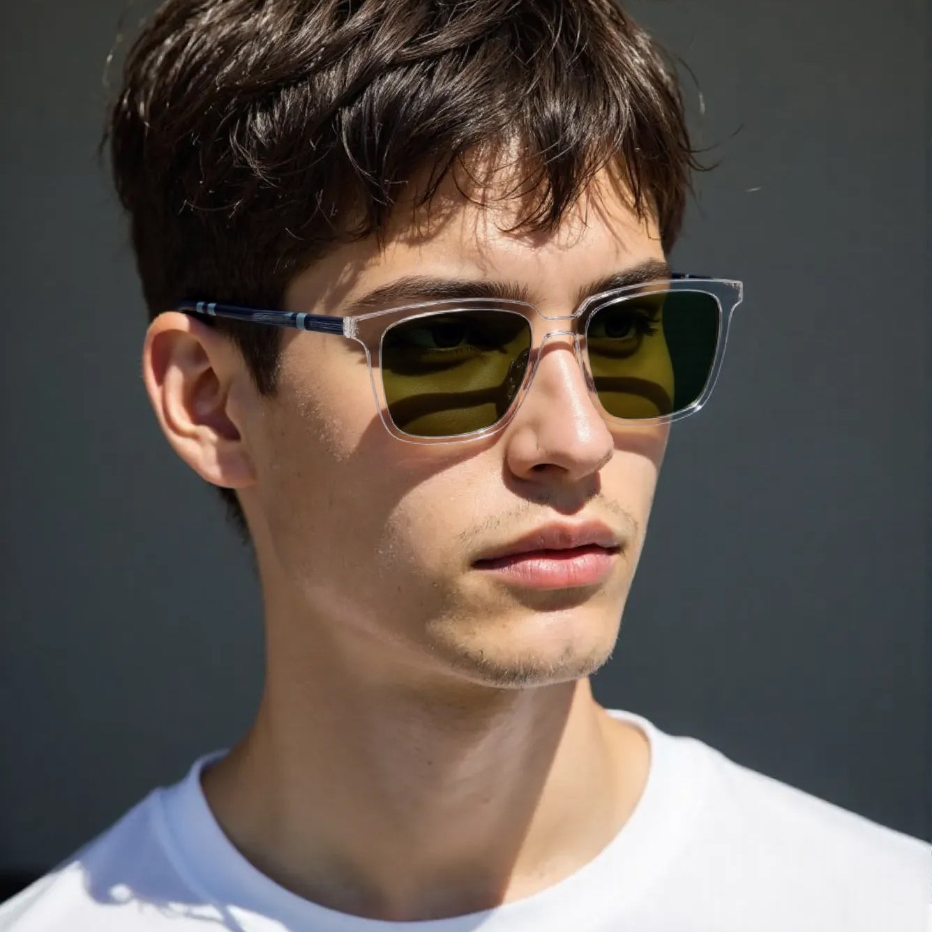 SUN-HARVEY UNISEX WAYFARER ACETATE SUNGLASSES WITH POLARIZED LENS BY TED SMITH (IN 6 COLORS)