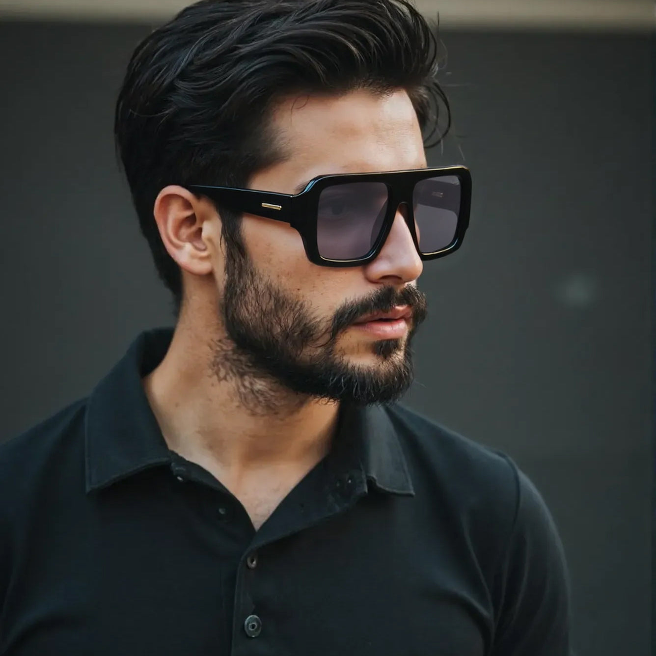 SUN-GABRIEL UNISEX AVIATOR ACETATE SUNGLASSES WITH POLARIZED LENS BY TED SMITH