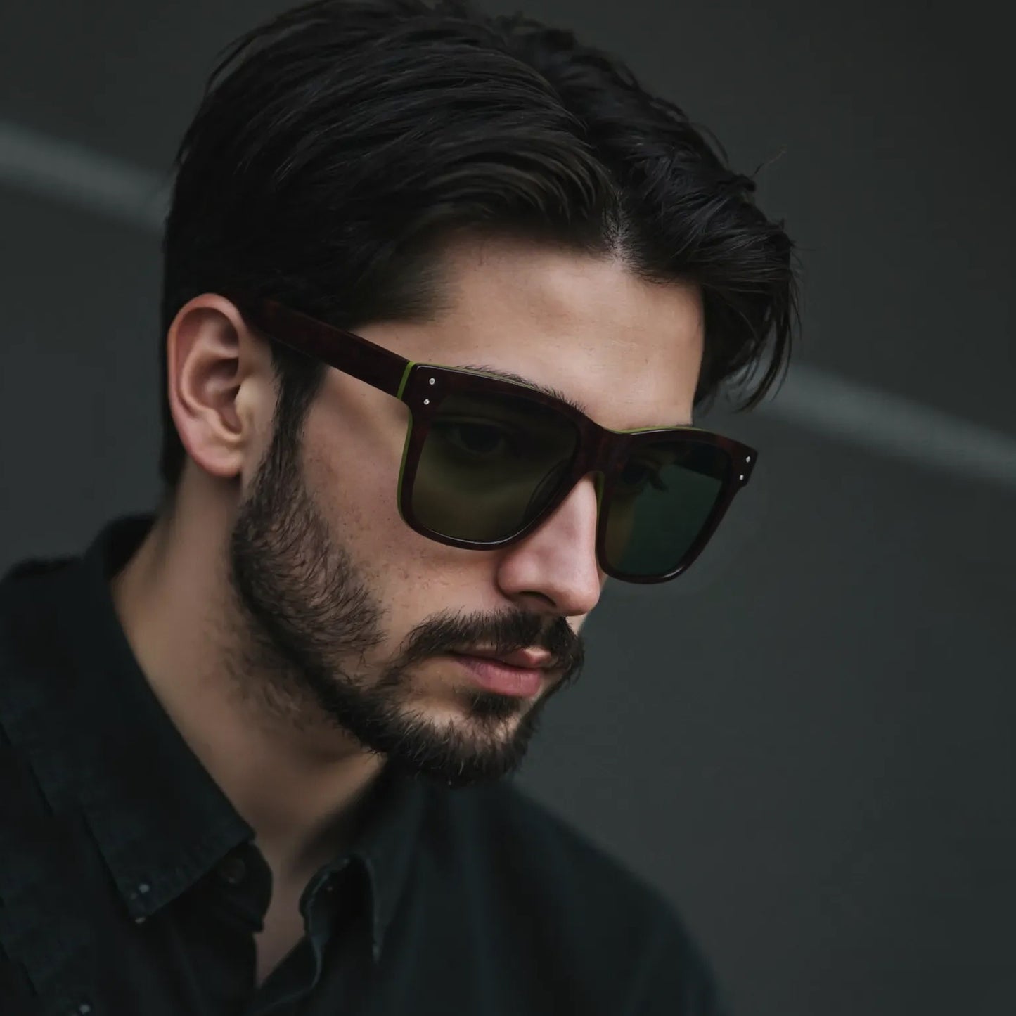 SUN-HESTON UNISEX SQUARE ACETATE SUNGLASSES WITH POLARIZED LENS BY TED SMITH (IN 5 COLORS)