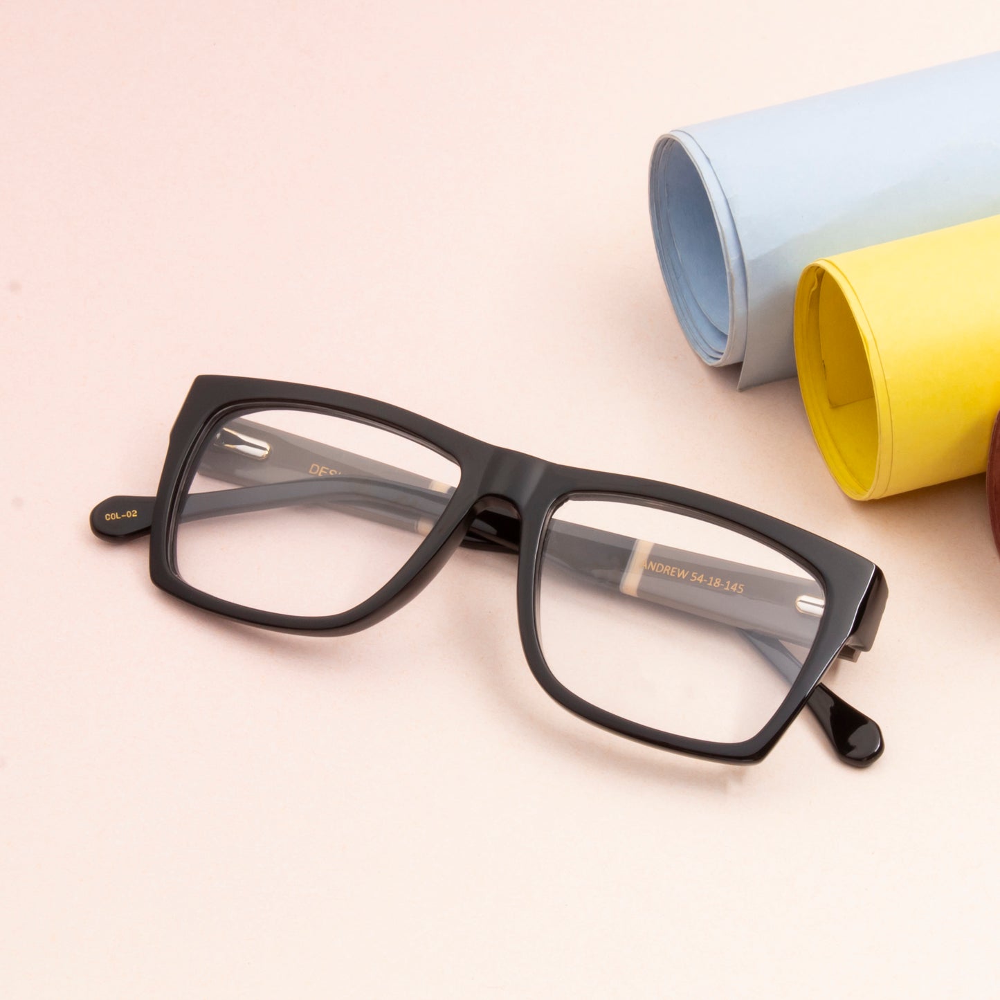 ANDREW UNISEX WAYFARER ACETATE COMPUTER GLASSES (IN 6 COLORS)