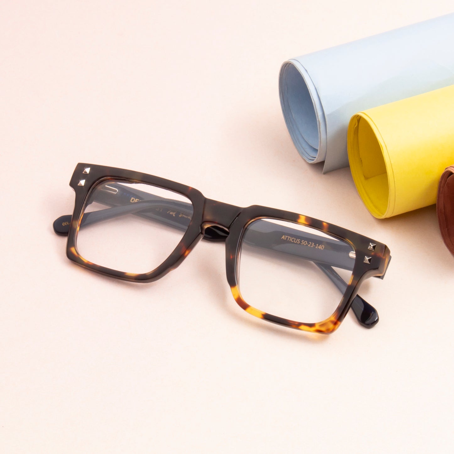 ATTICUS UNISEX SQUARE ACETATE COMPUTER GLASSES (IN 6 COLORS)