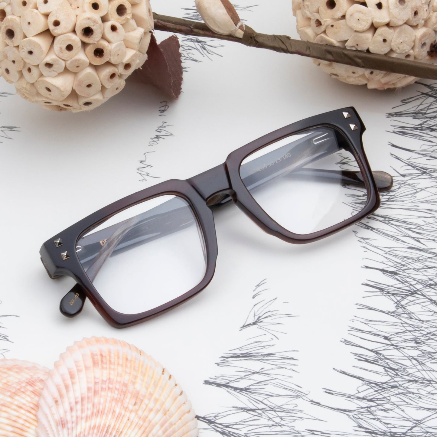 ATTICUS UNISEX SQUARE ACETATE COMPUTER GLASSES (IN 6 COLORS)