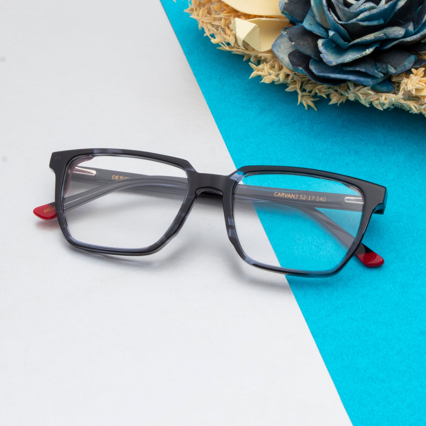 CARVAN2 UNISEX SQUARE ACETATE COMPUTER GLASSES (IN 5 COLORS)