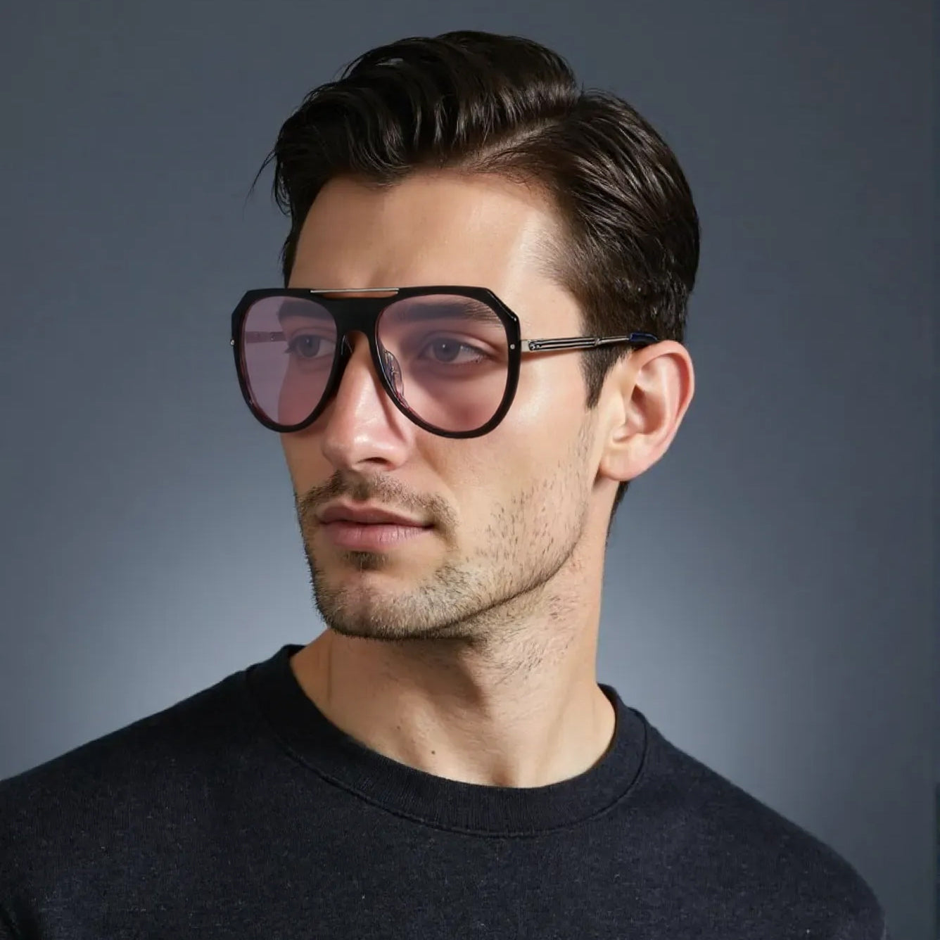 DITTA UNISEX AVIATOR METAL WITH TR90 SUNGLASSES WITH POLARIZED LENS BY TED SMITH (IN 8 COLORS)