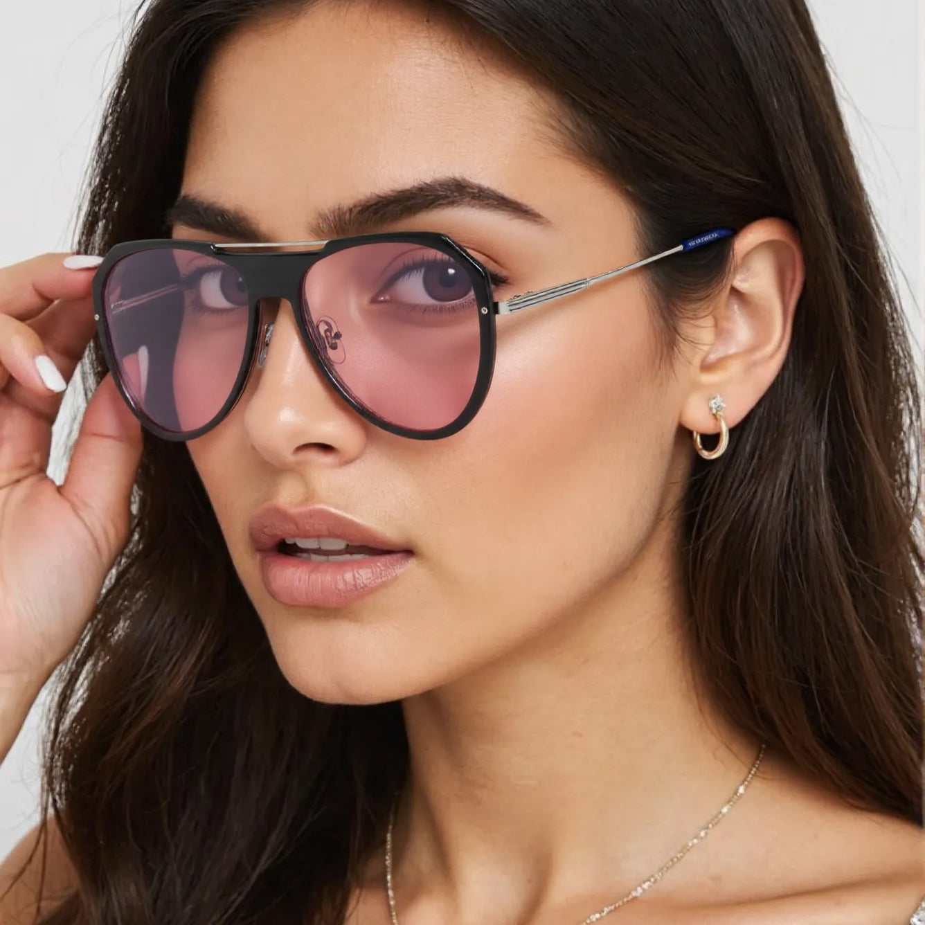 DITTA UNISEX AVIATOR METAL WITH TR90 SUNGLASSES WITH POLARIZED LENS BY TED SMITH (IN 8 COLORS)