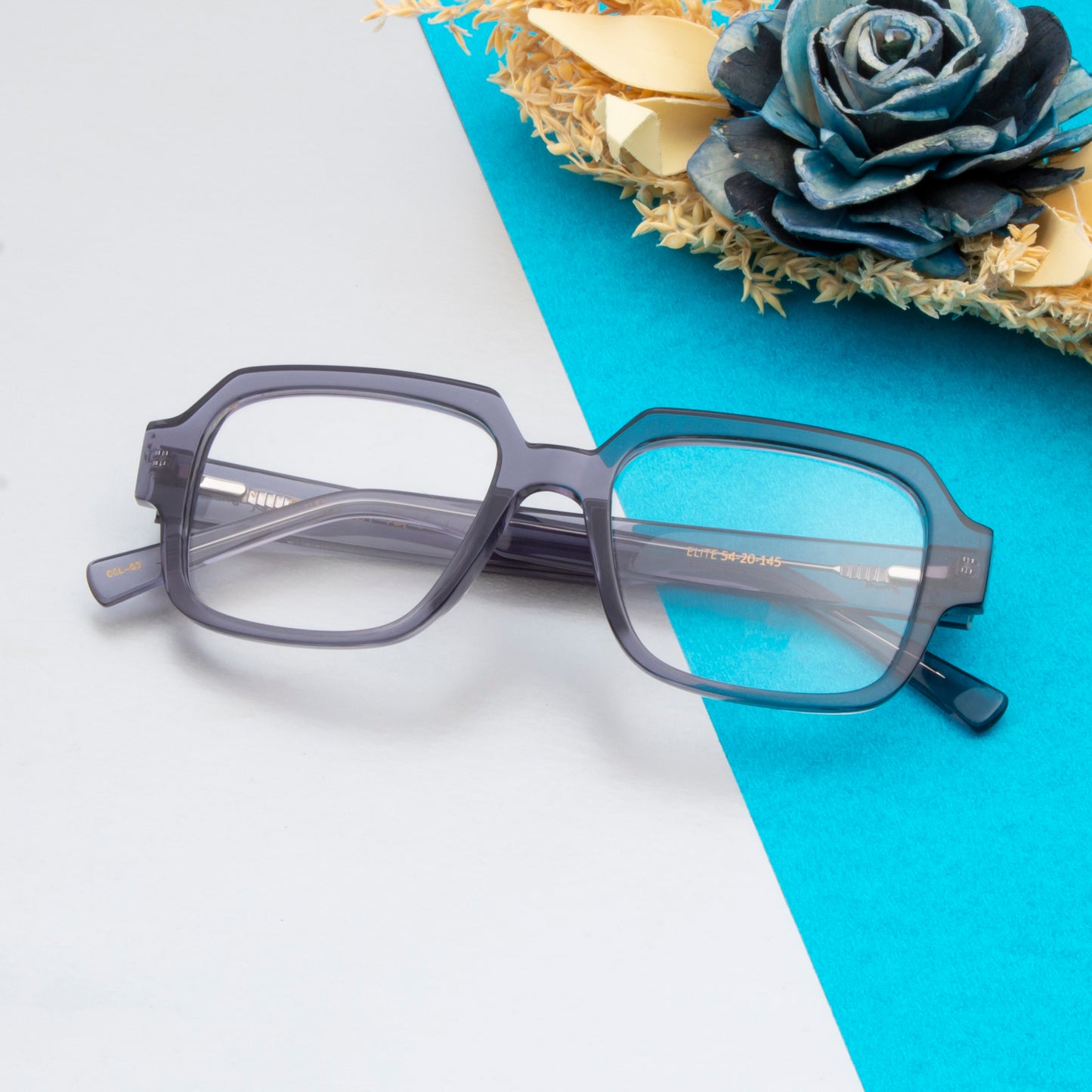 ELITE UNISEX SQUARE ACETATE COMPUTER GLASSES (IN 6 COLORS)