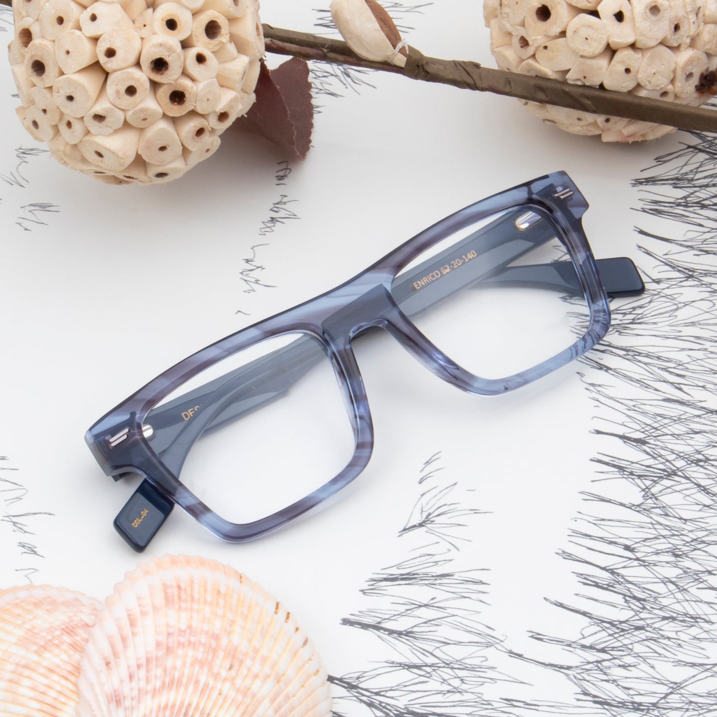 ENRICO UNISEX SQUARE ACETATE COMPUTER GLASSES (IN 6 COLORS)