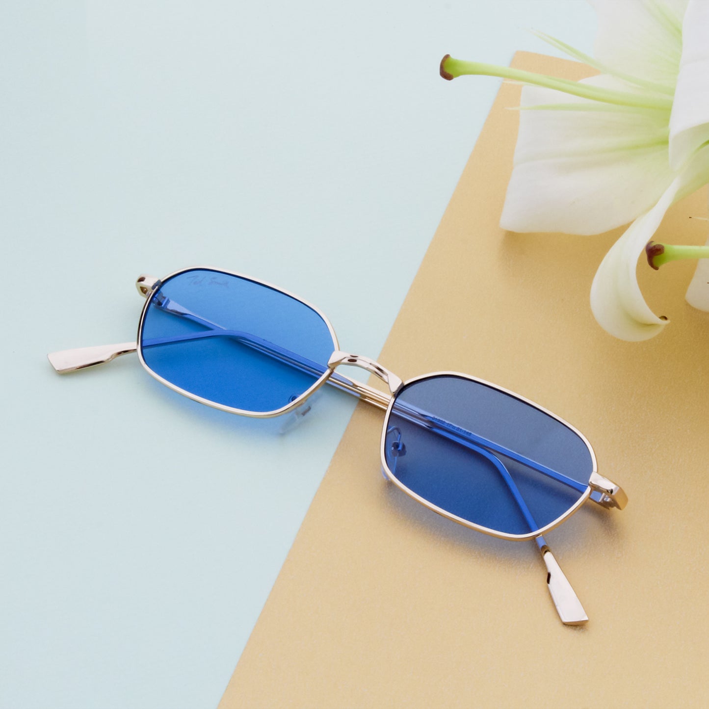 EYEZ UNISEX RECTANGLE METAL SUNGLASSES BY TED SMITH (IN 4 COLORS)