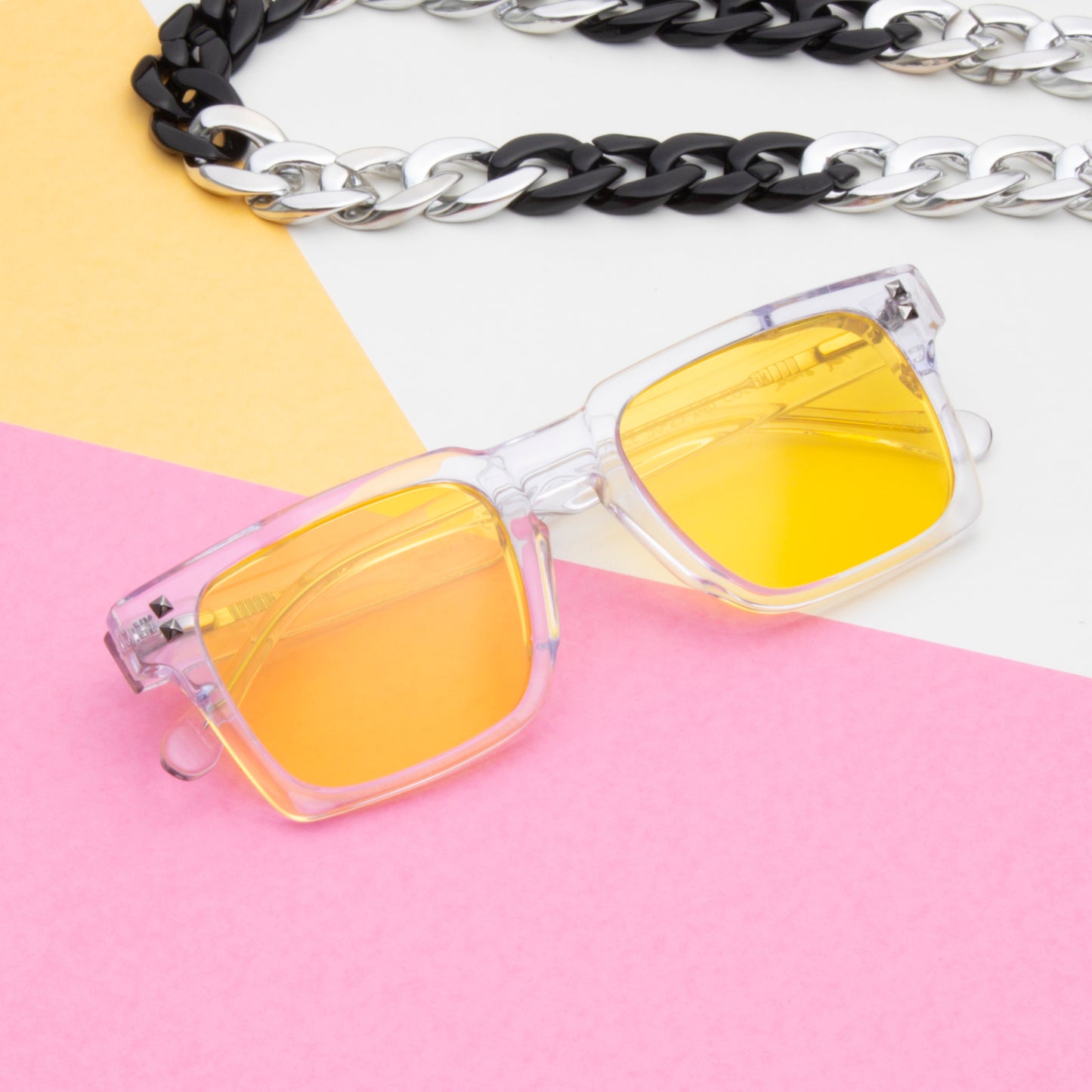 SUN-ALICE UNISEX SQUARE ACETATE SUNGLASSES WITH POLARIZED LENS BY TED SMITH (IN 4 COLORS)