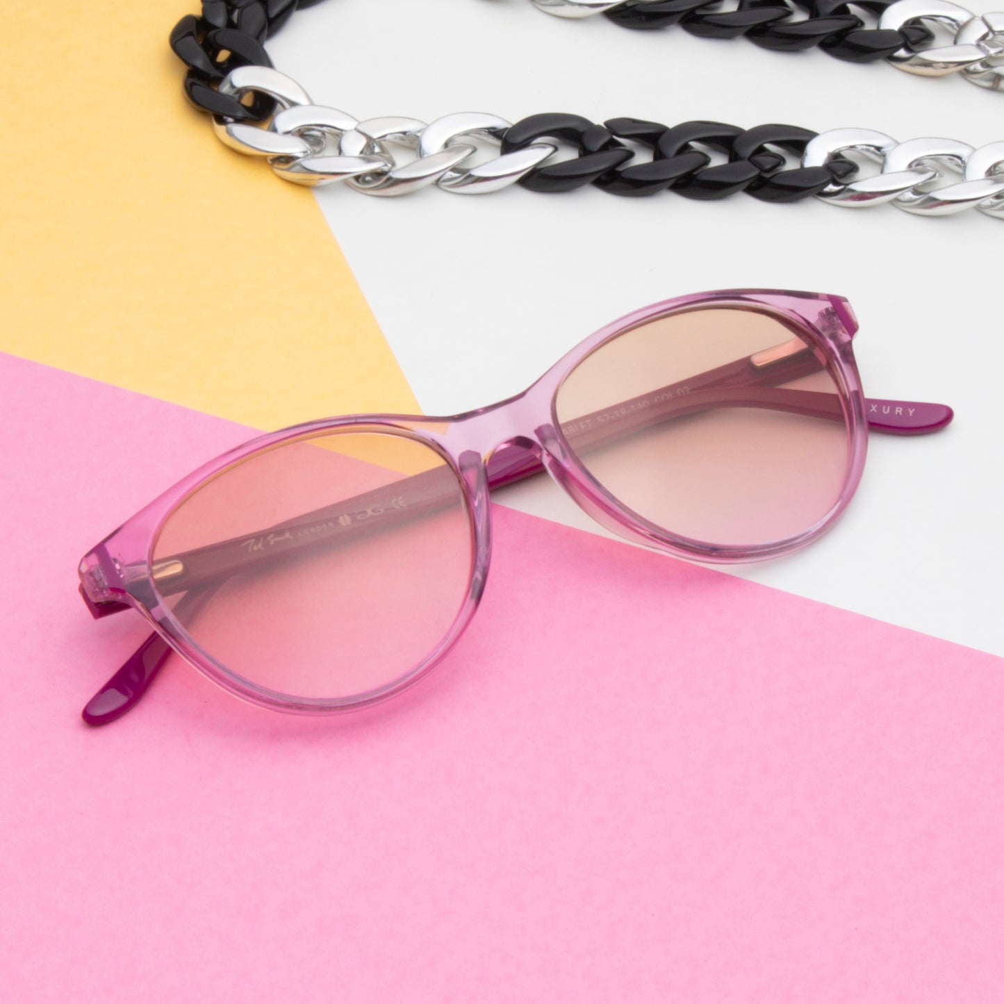 SUN-SCARLET WOMEN CAT EYE ACETATE SUNGLASSES WITH POLARIZED LENS BY TED SMITH (IN 6 COLORS)