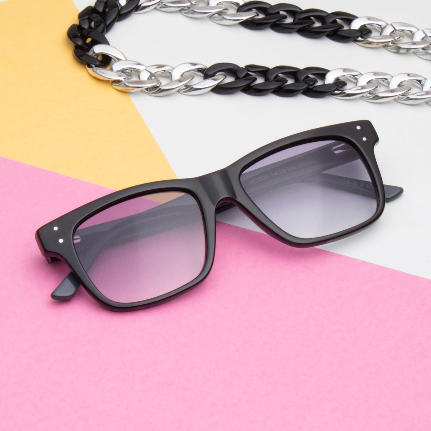 SUN-HESTON UNISEX SQUARE ACETATE SUNGLASSES WITH POLARIZED LENS BY TED SMITH (IN 5 COLORS)