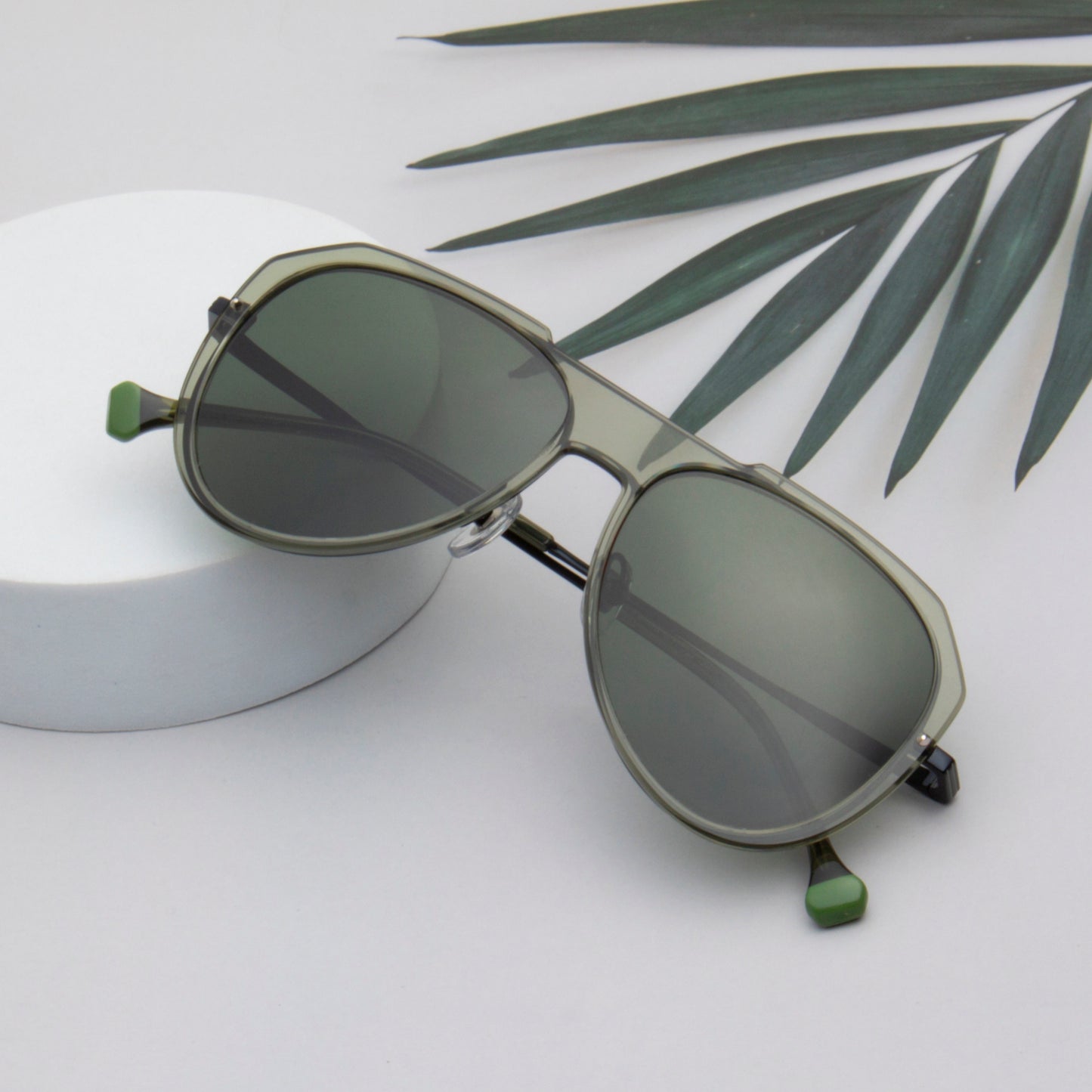 DITTA UNISEX AVIATOR METAL WITH TR90 SUNGLASSES WITH POLARIZED LENS BY TED SMITH (IN 8 COLORS)