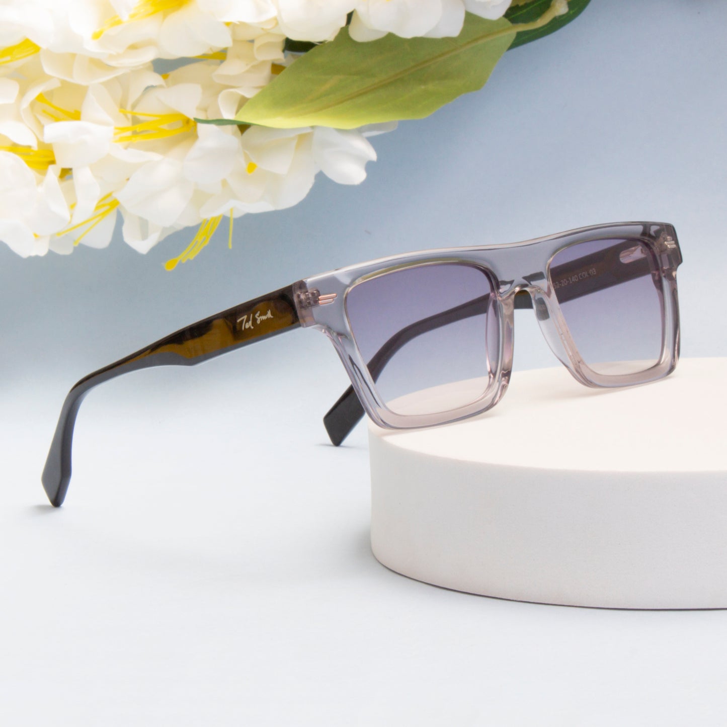 SUN-BOYD UNISEX SQUARE ACETATE SUNGLASSES WITH POLARIZED LENS BY TED SMITH (IN 6 COLORS)