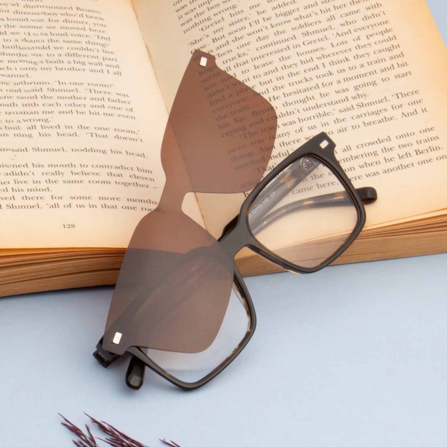 CHARLIE UNISEX SQUARE ACETATE CLIPON SUNGLASSES WITH POLARIZED LENS BY TED SMITH (IN 3 COLORS)