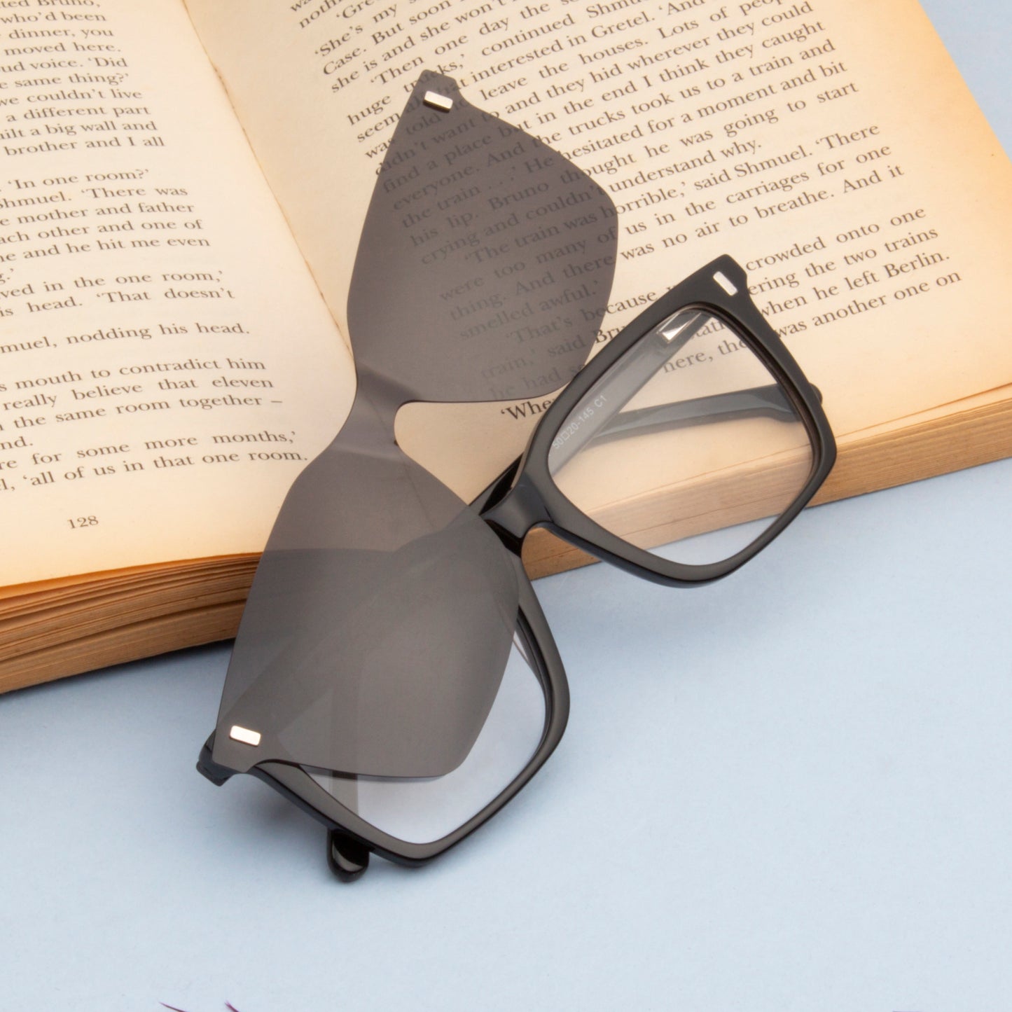 ALEC UNISEX WAYFARER ACETATE CLIPON SUNGLASSES WITH POLARIZED LENS BY TED SMITH (IN 3 COLORS)