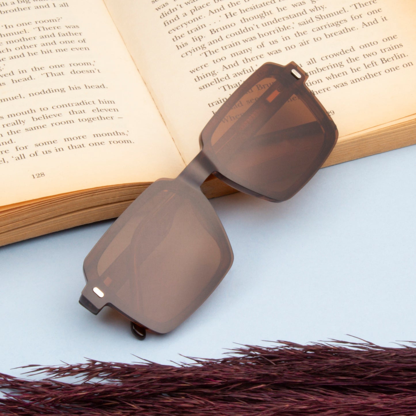ENRIQUE UNISEX SQUARE ACETATE CLIPON SUNGLASSES WITH POLARIZED LENS BY TED SMITH (IN 4 COLORS)