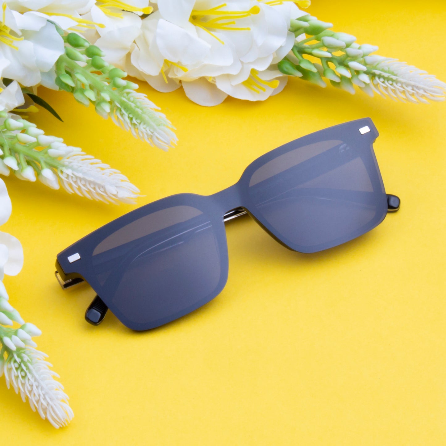 CHARLIE UNISEX SQUARE ACETATE CLIPON SUNGLASSES WITH POLARIZED LENS BY TED SMITH (IN 3 COLORS)