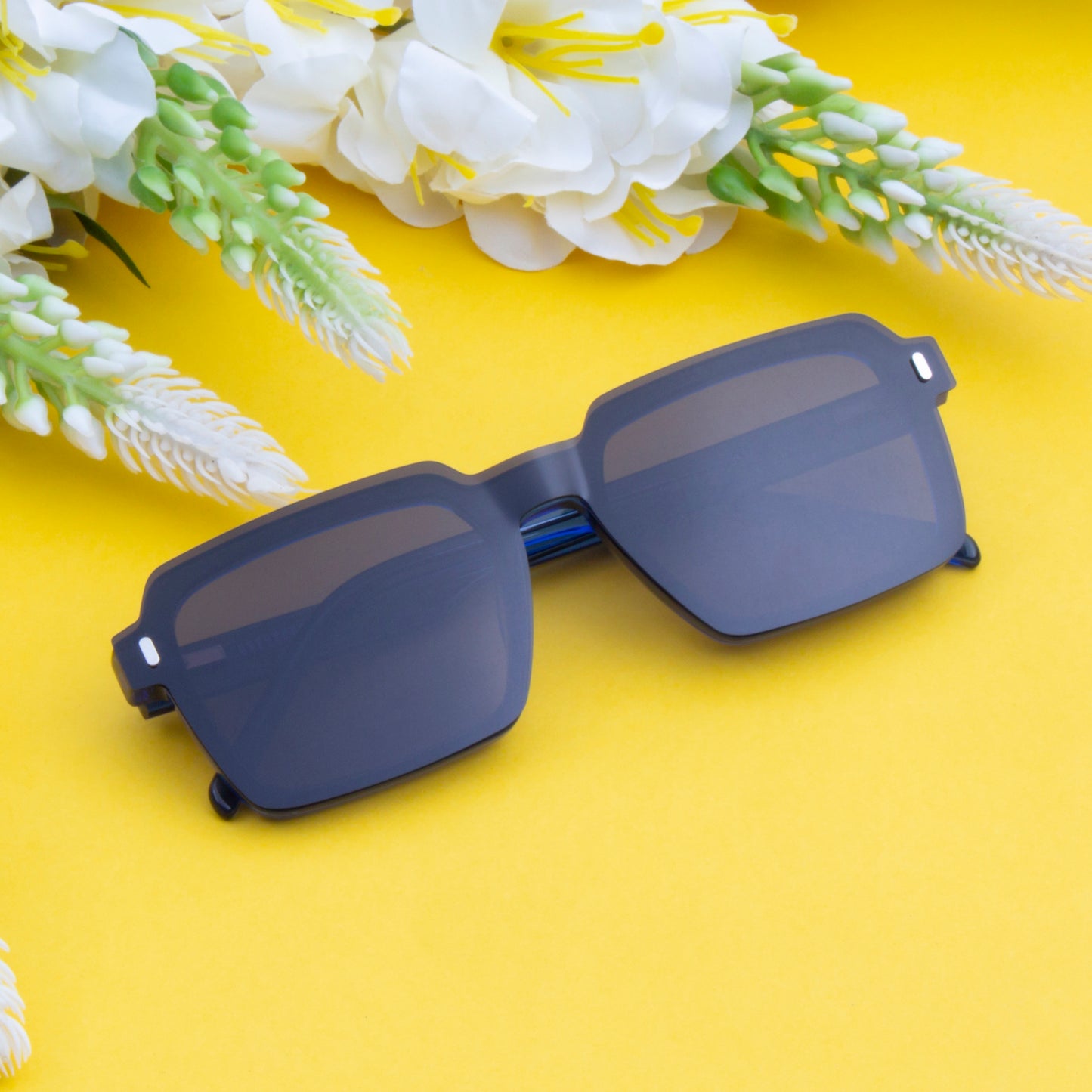 ENRIQUE UNISEX SQUARE ACETATE CLIPON SUNGLASSES WITH POLARIZED LENS BY TED SMITH (IN 4 COLORS)