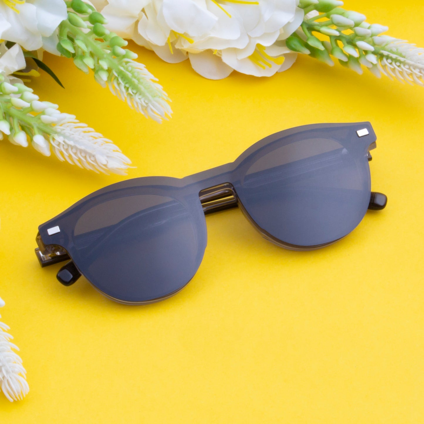 CHAVIS UNISEX ROUND ACETATE CLIPON SUNGLASSES WITH POLARIZED LENS BY TED SMITH (IN 4 COLORS)