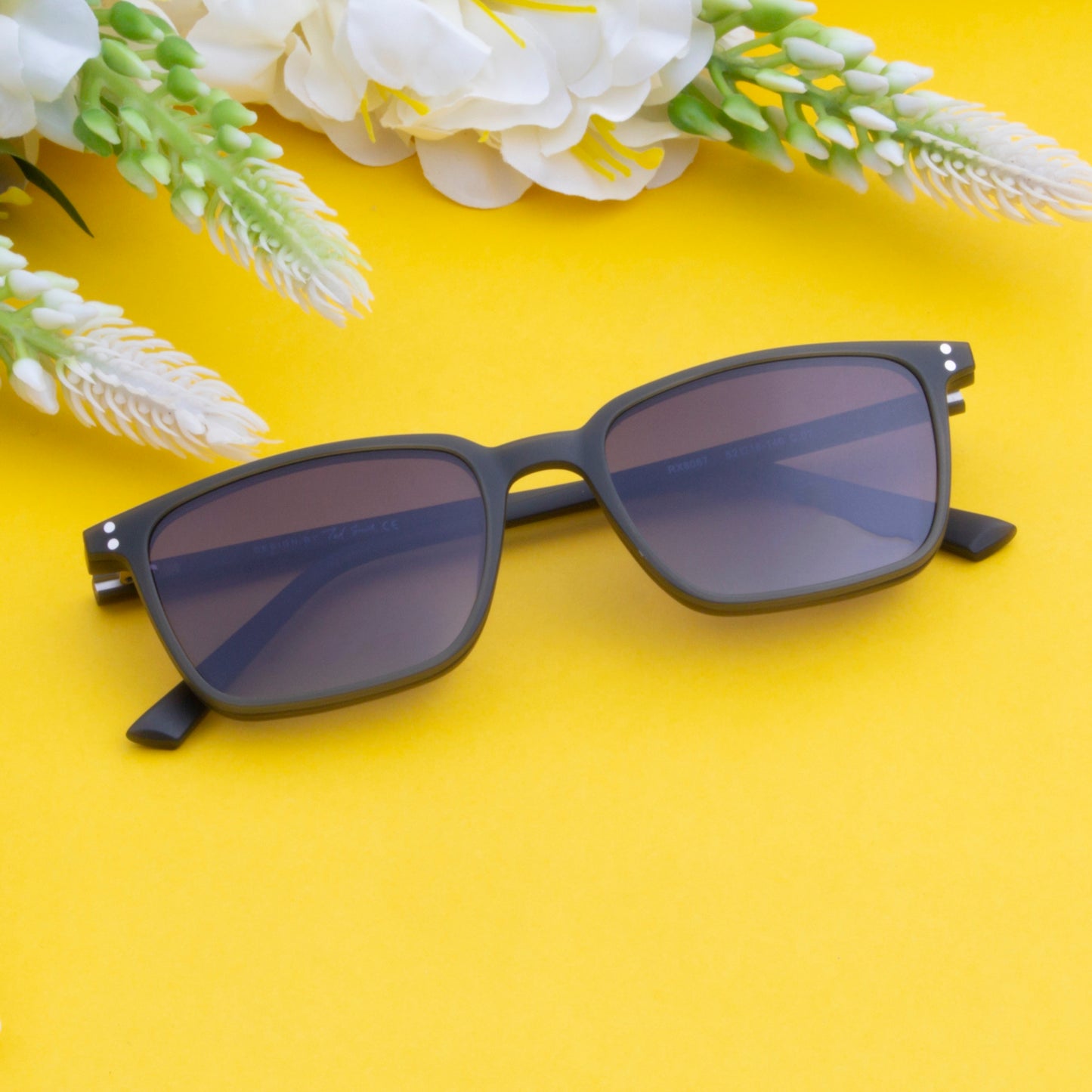 JARVIS UNISEX RECTANGULAR TR90 CLIPON SUNGLASSES WITH POLARIZED LENS BY TED SMITH (IN 3 COLORS)