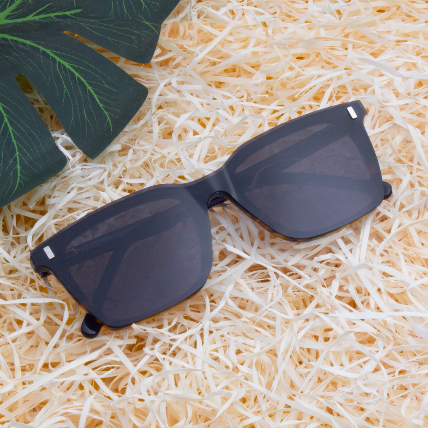ALEC UNISEX WAYFARER ACETATE CLIPON SUNGLASSES WITH POLARIZED LENS BY TED SMITH (IN 3 COLORS)
