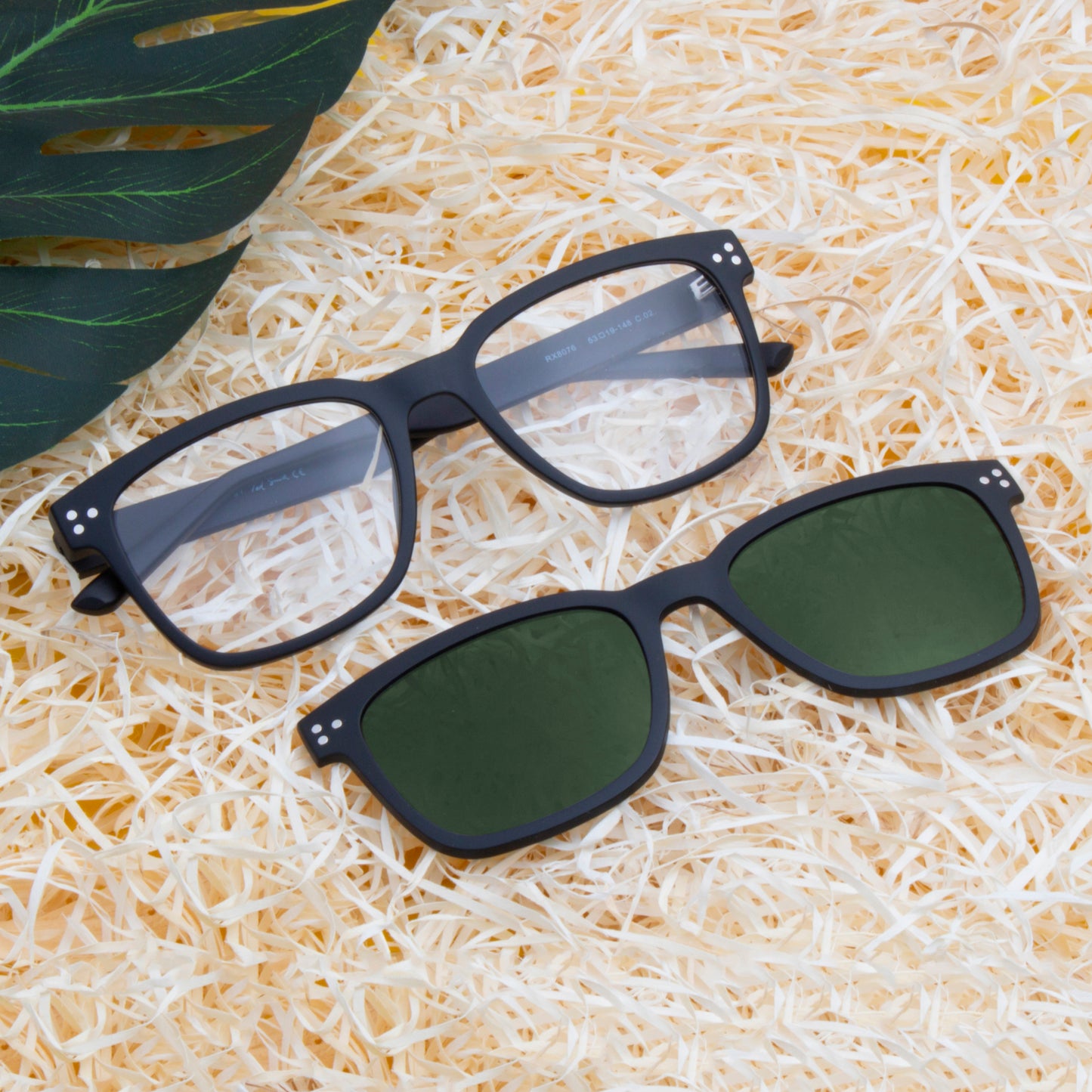 DOTTIE UNISEX SQUARE TR90 CLIPON SUNGLASSES WITH POLARIZED LENS BY TED SMITH (IN 3 COLORS)