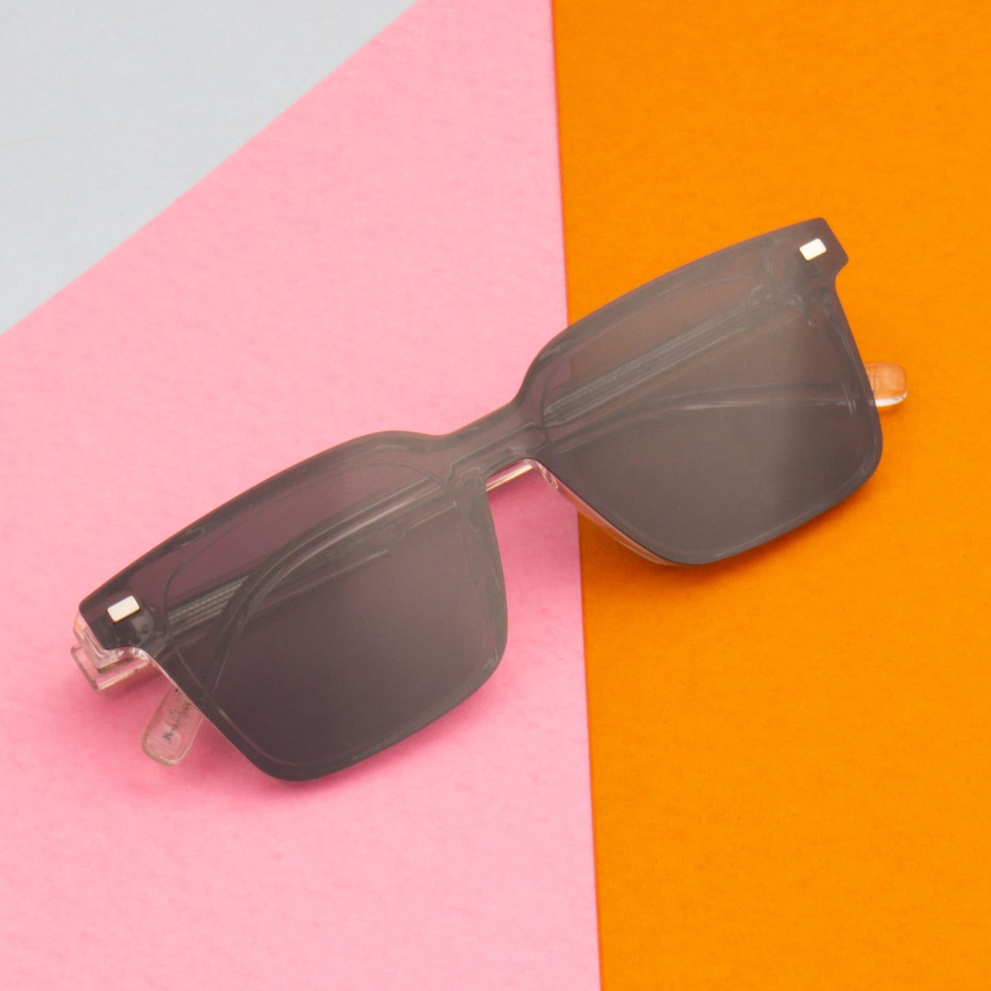CHARLIE UNISEX SQUARE ACETATE CLIPON SUNGLASSES WITH POLARIZED LENS BY TED SMITH (IN 3 COLORS)