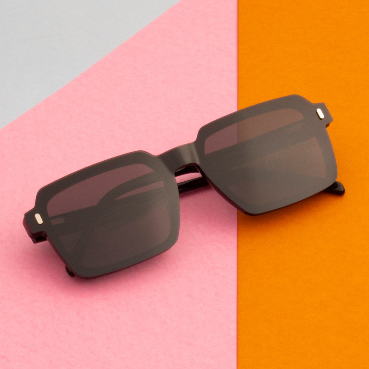 ENRIQUE UNISEX SQUARE ACETATE CLIPON SUNGLASSES WITH POLARIZED LENS BY TED SMITH (IN 4 COLORS)