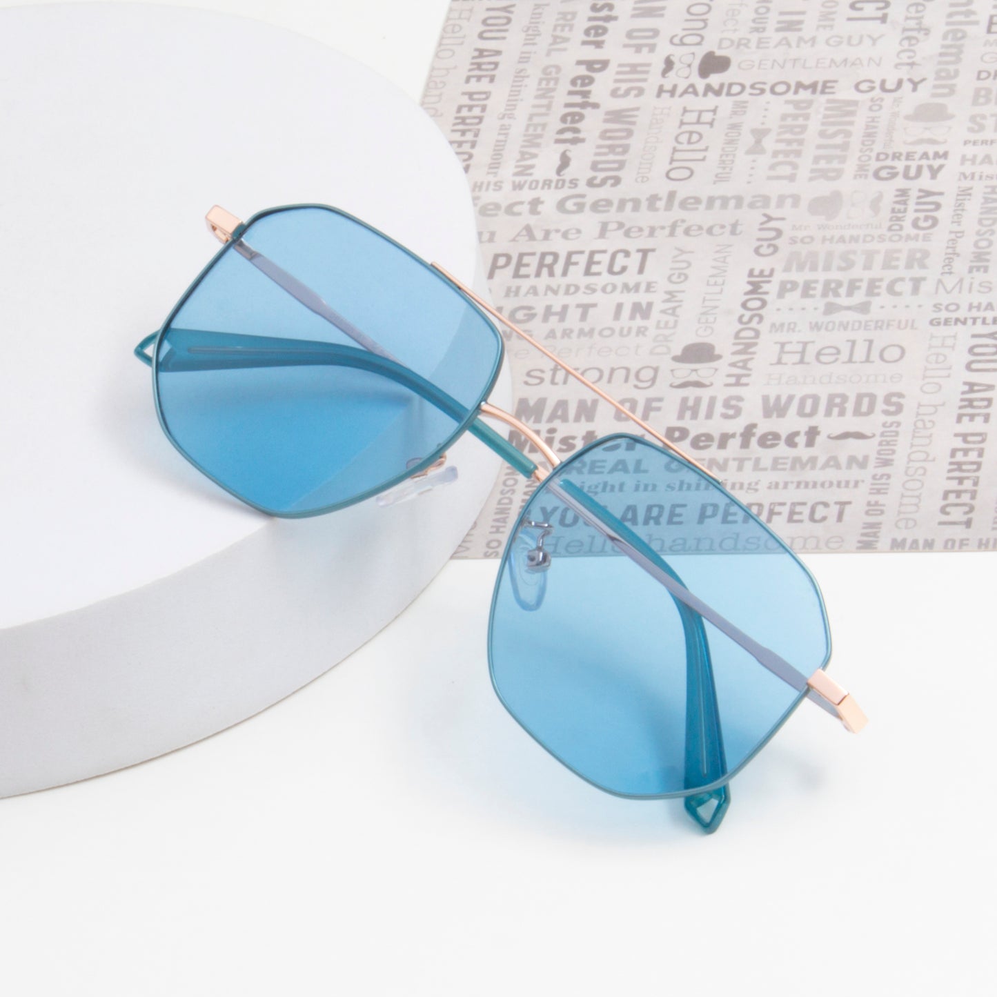 SUN-FINN UNISEX AVIATOR METAL SUNGLASSES WITH POLARIZED LENS BY TED SMITH (IN 4 COLORS)