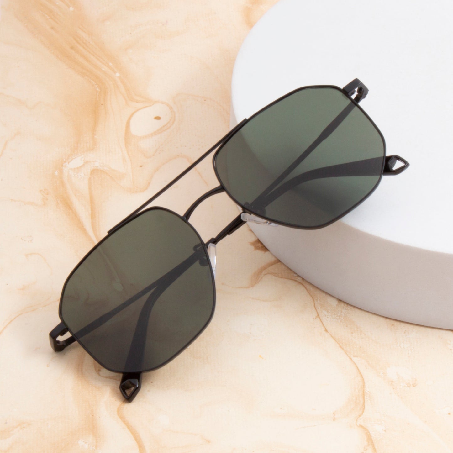 SUN-FINN UNISEX AVIATOR METAL SUNGLASSES WITH POLARIZED LENS BY TED SMITH (IN 4 COLORS)
