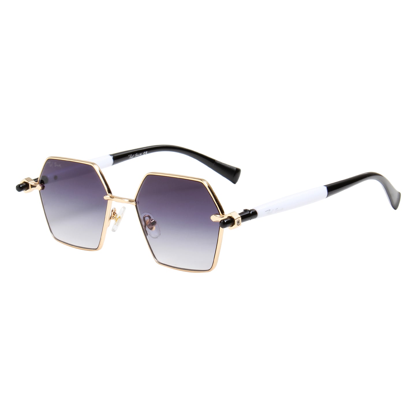 ADIE UNISEX HEXAGON METAL SUNGLASSES BY TED SMITH (IN 4 COLORS)