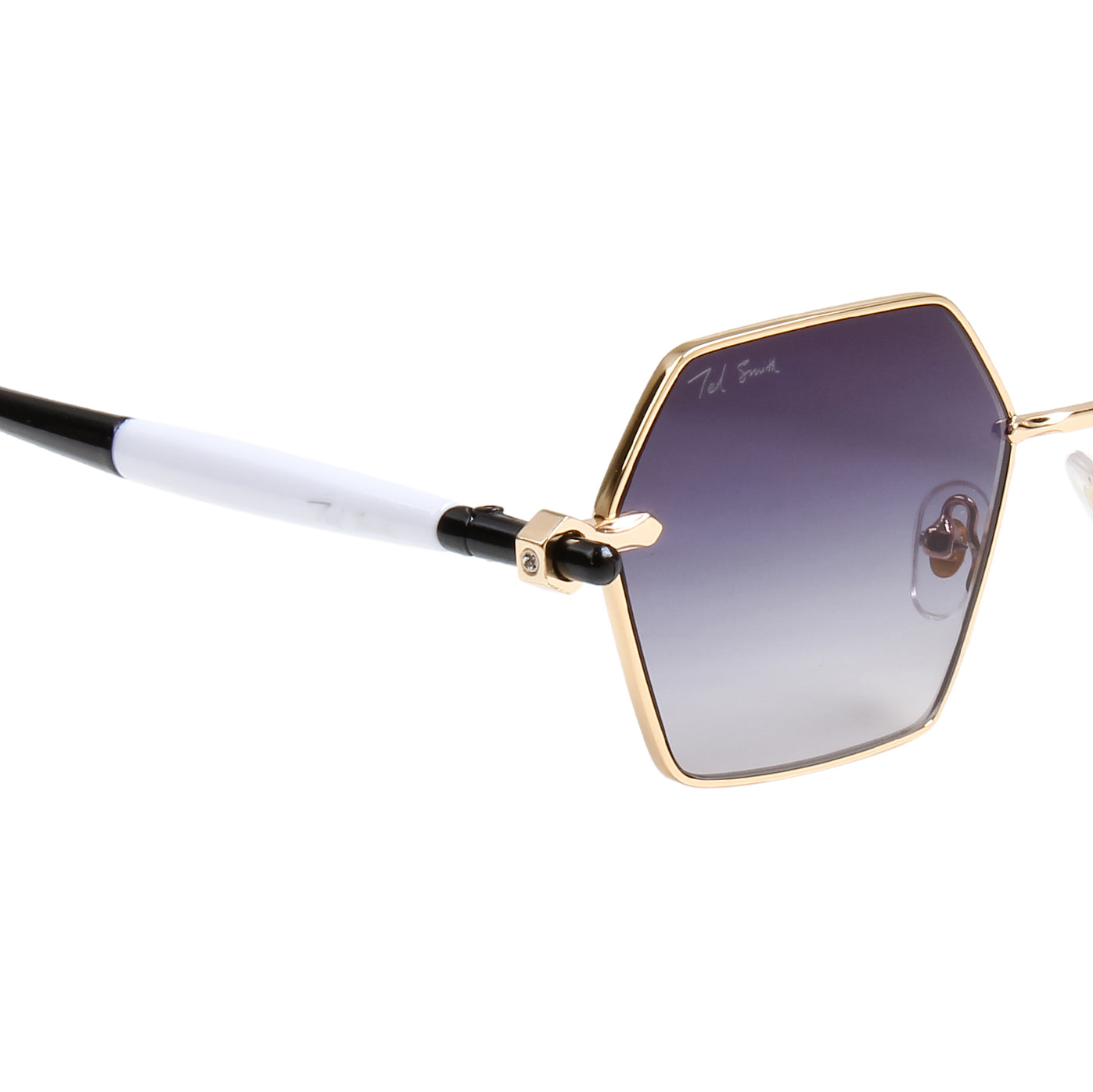 ADIE UNISEX HEXAGON METAL SUNGLASSES BY TED SMITH (IN 4 COLORS)