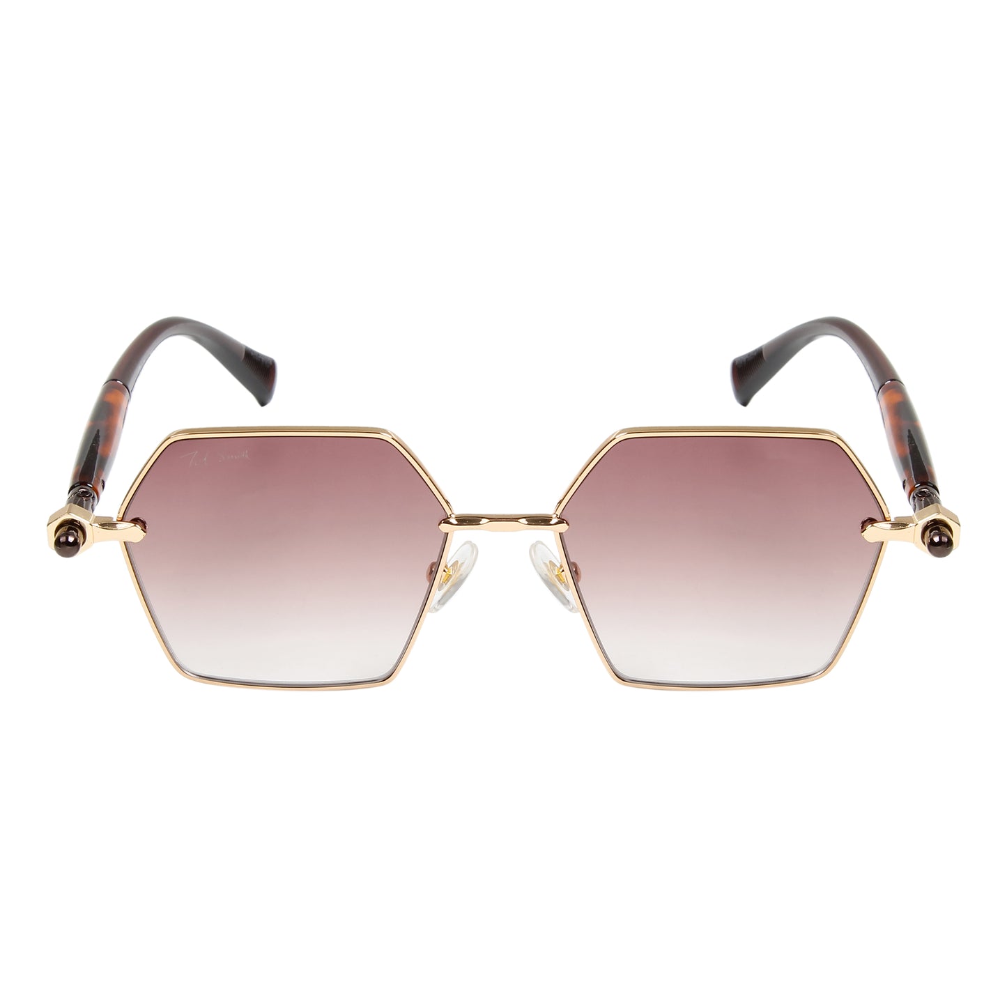 ADIE UNISEX HEXAGON METAL SUNGLASSES BY TED SMITH (IN 4 COLORS)