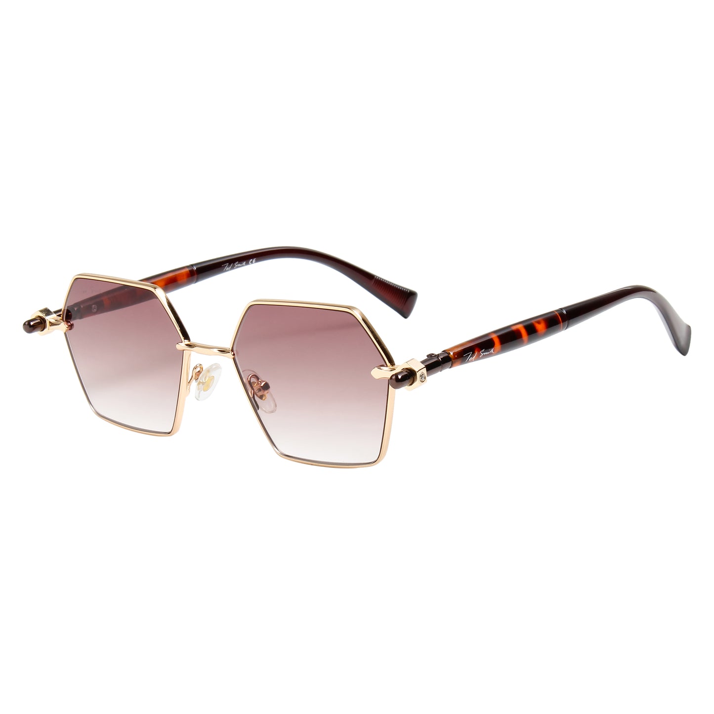 ADIE UNISEX HEXAGON METAL SUNGLASSES BY TED SMITH (IN 4 COLORS)