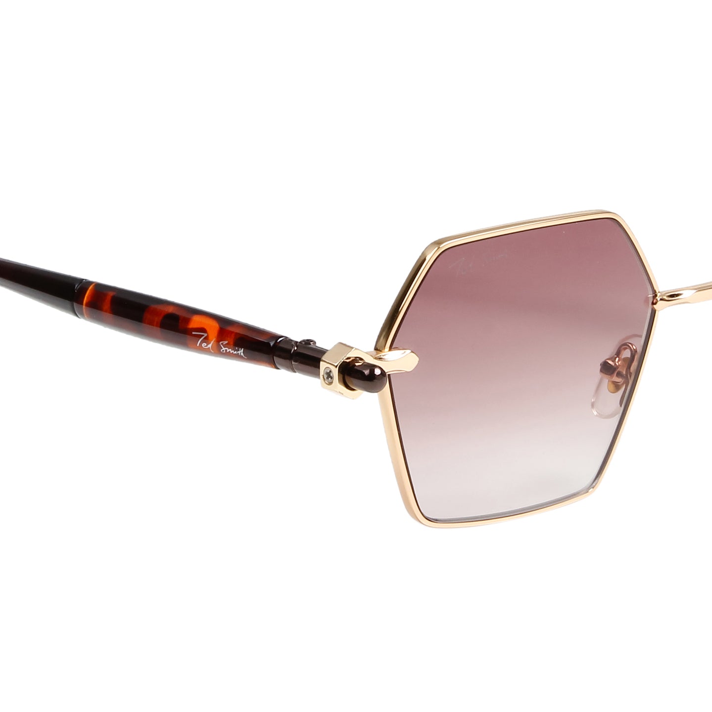 ADIE UNISEX HEXAGON METAL SUNGLASSES BY TED SMITH (IN 4 COLORS)
