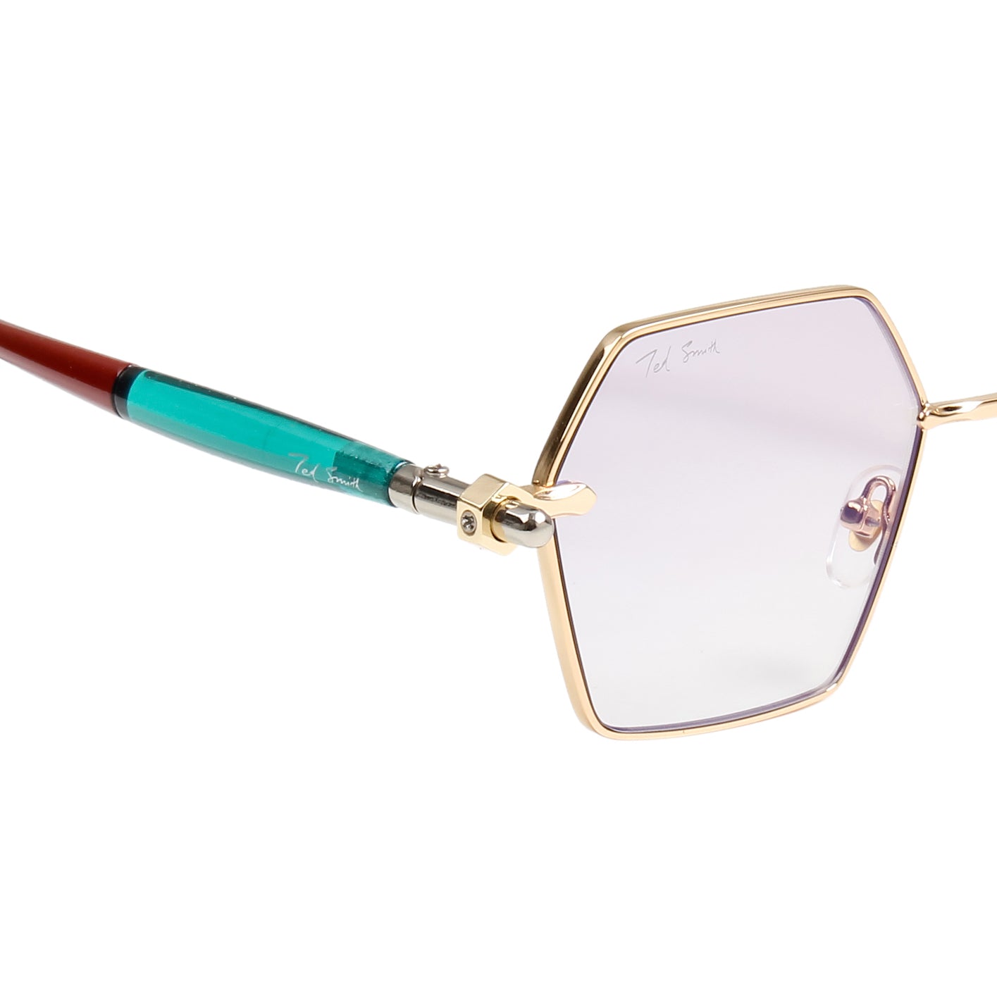 ADIE UNISEX HEXAGON METAL SUNGLASSES BY TED SMITH (IN 4 COLORS)