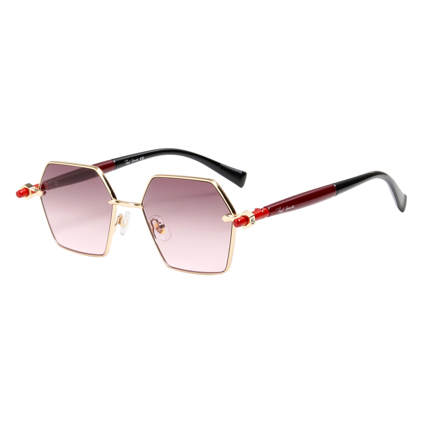 ADIE UNISEX HEXAGON METAL SUNGLASSES BY TED SMITH (IN 4 COLORS)