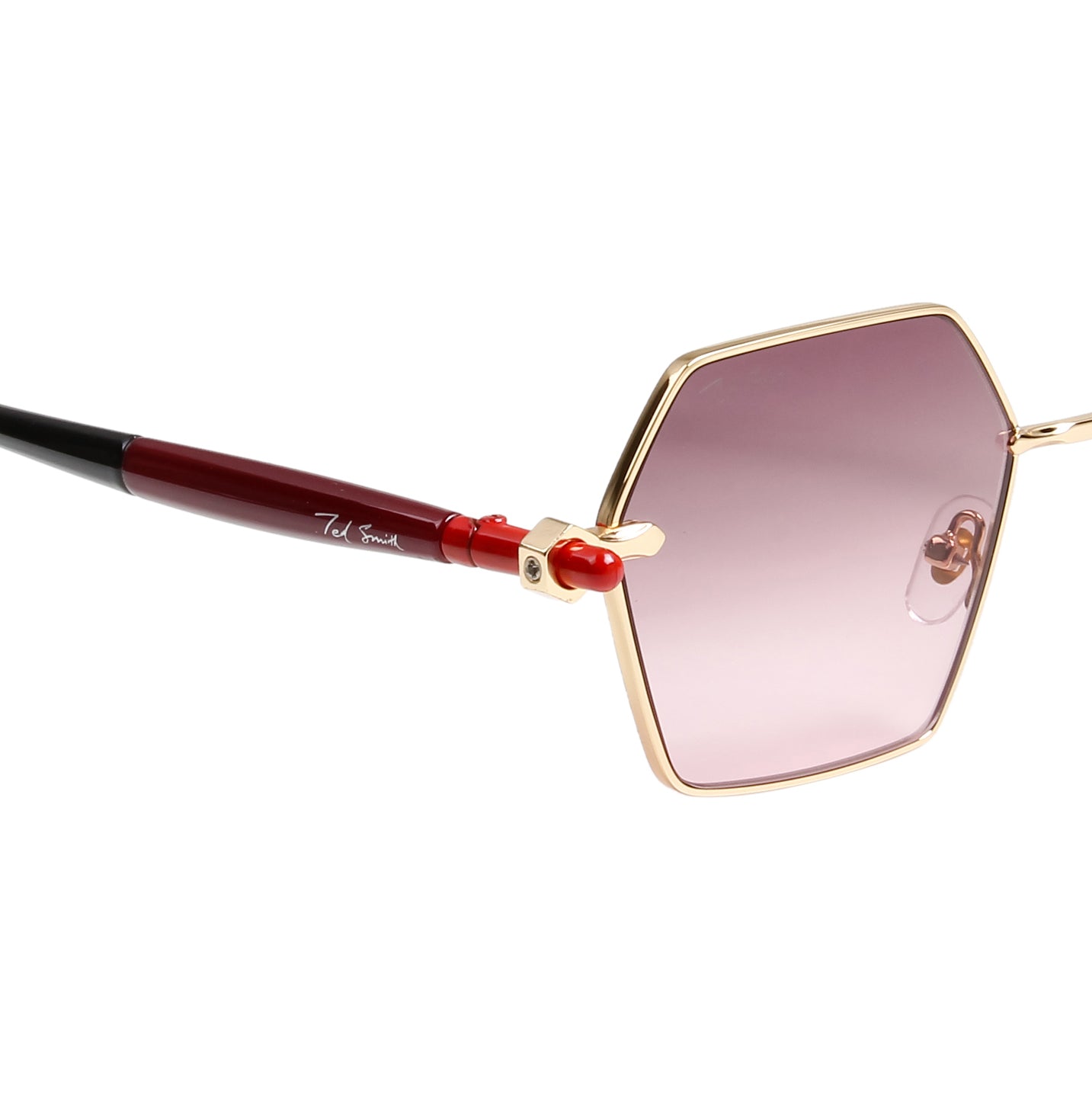ADIE UNISEX HEXAGON METAL SUNGLASSES BY TED SMITH (IN 4 COLORS)
